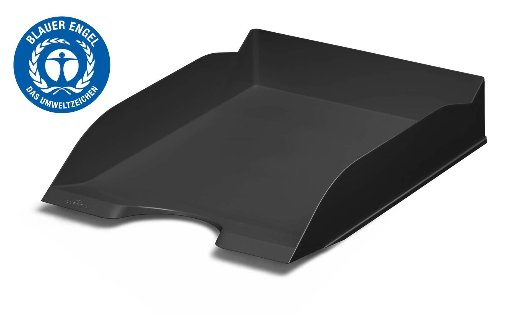 Rackhams Black Eco Recycled Plastic Stackable Letter Tray Document File | A4+