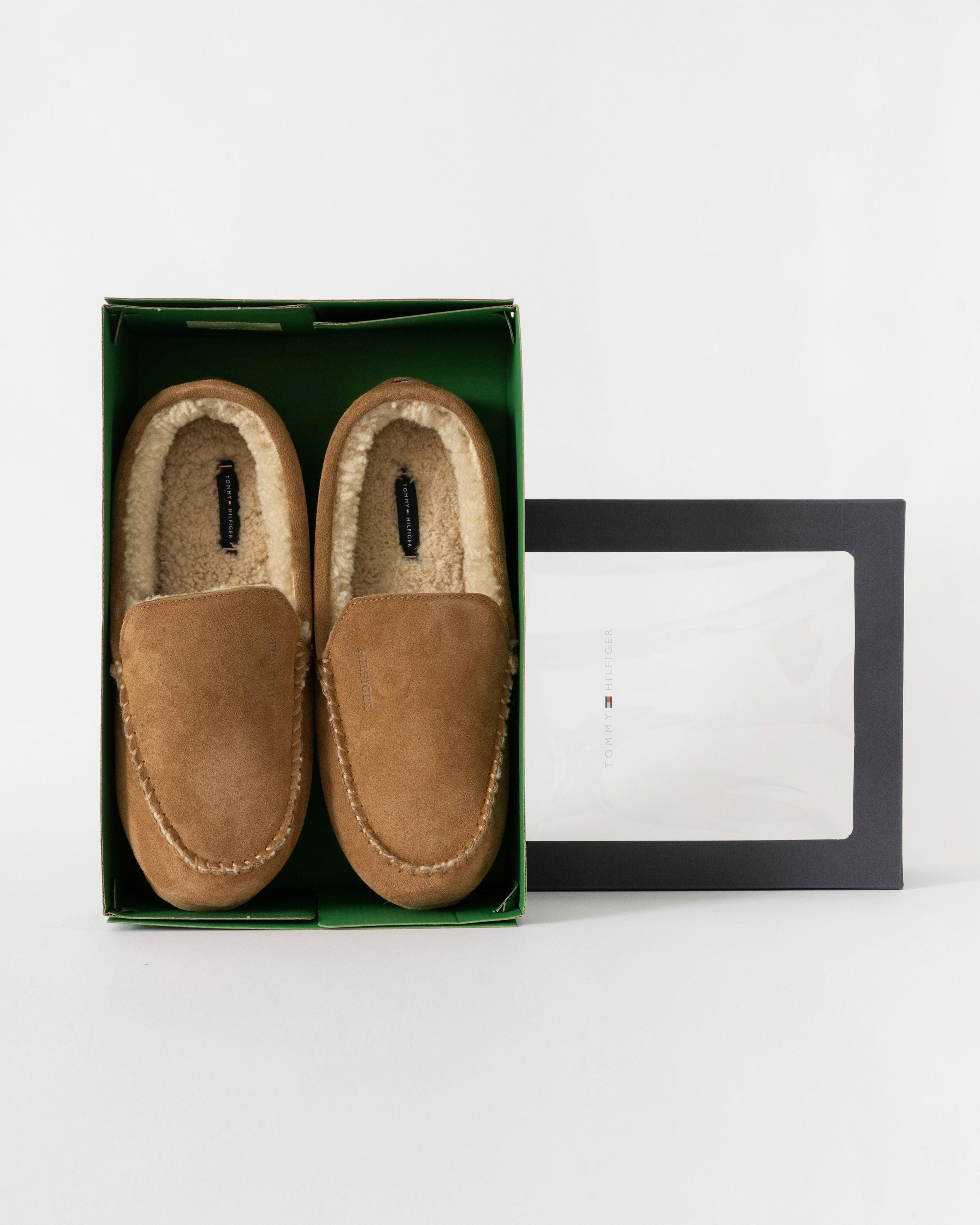 Tommy Hilfiger Men's Suede Shirling Hilfiger House Slippers - Sahara - Sahara - Uk10.5 Eu45 Us11.5