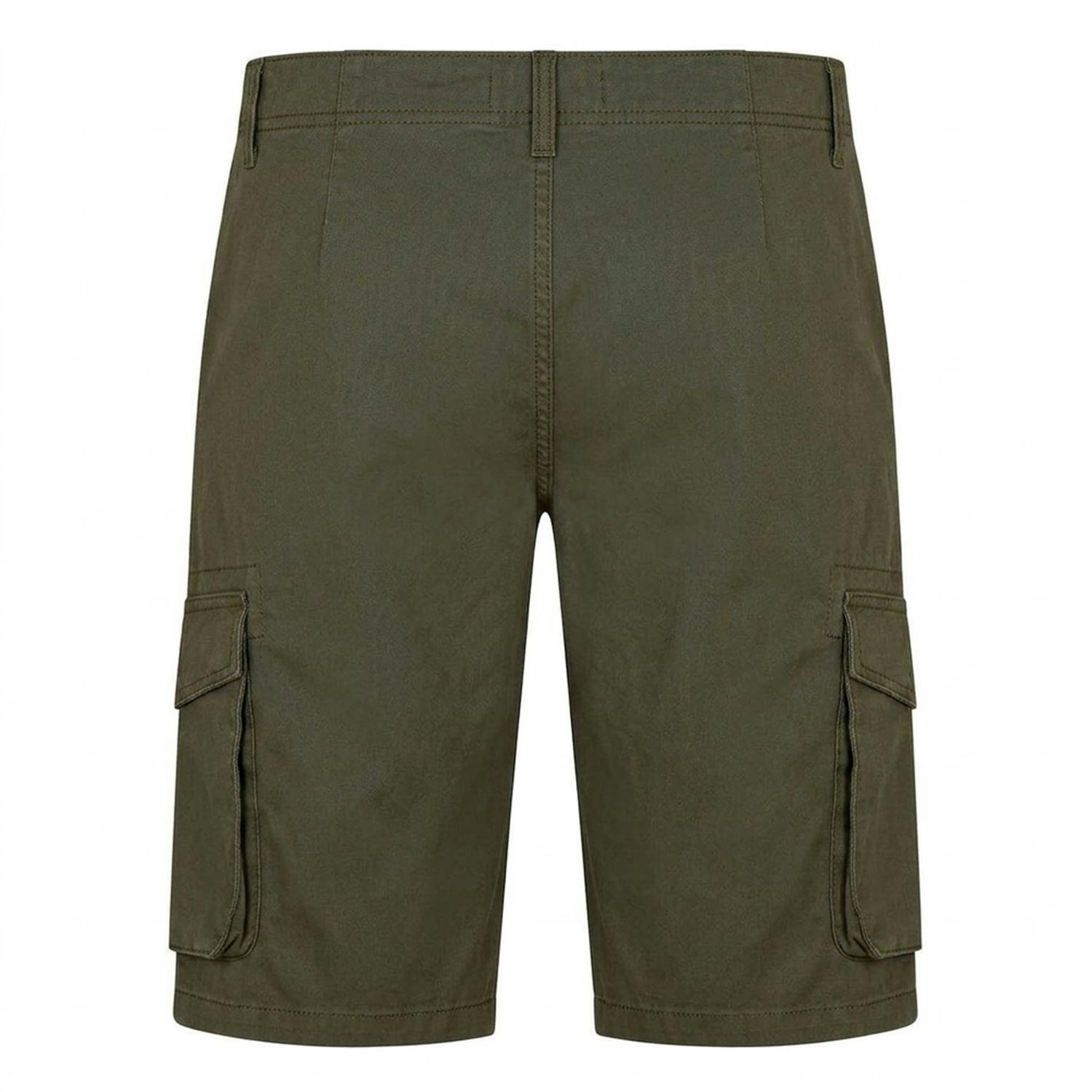Timberland Men's Green Twill Casual Cargo Shorts - Leaf - 30R - Leaf - 100% Mixed
