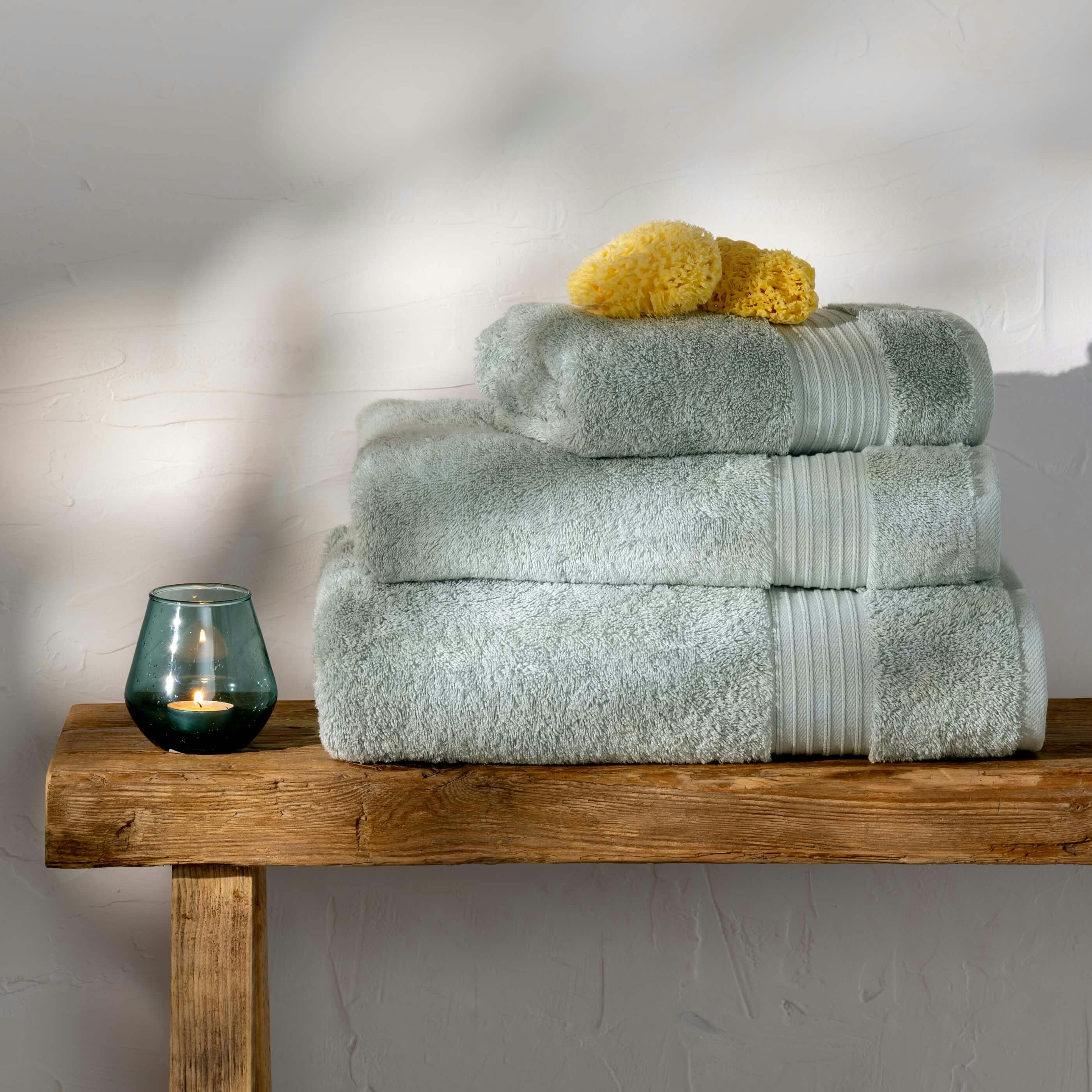 Rackhams Blue Mineral Egyptian Cotton Bath Towels - 4 Pack