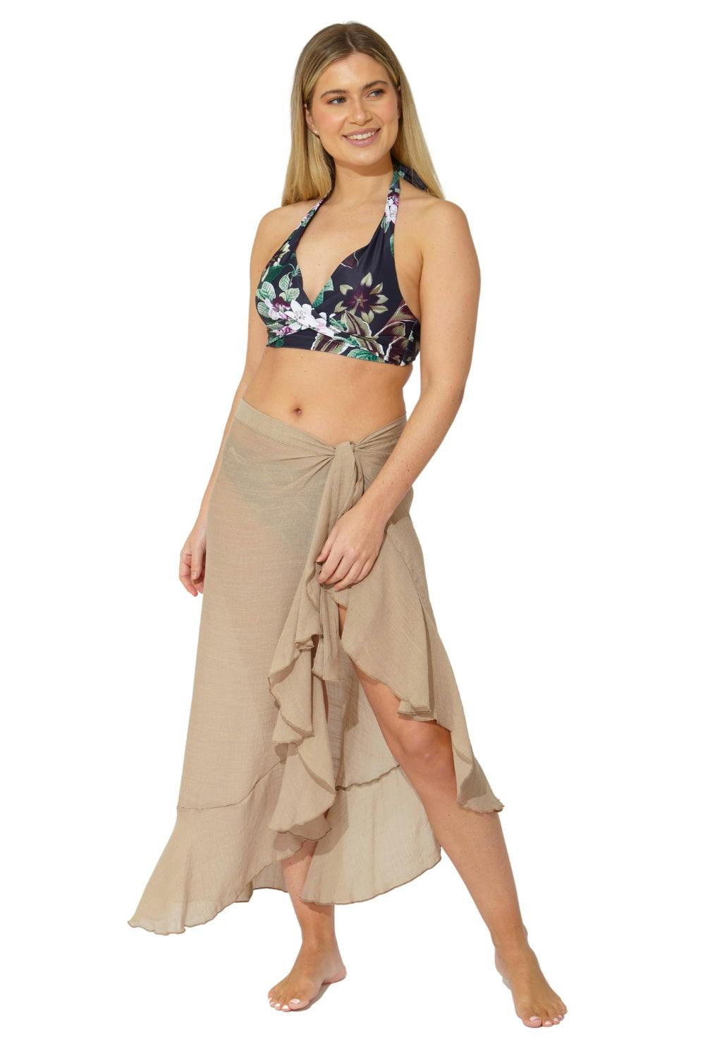 Beachcomber Ruffle Trim Sarong - One Size