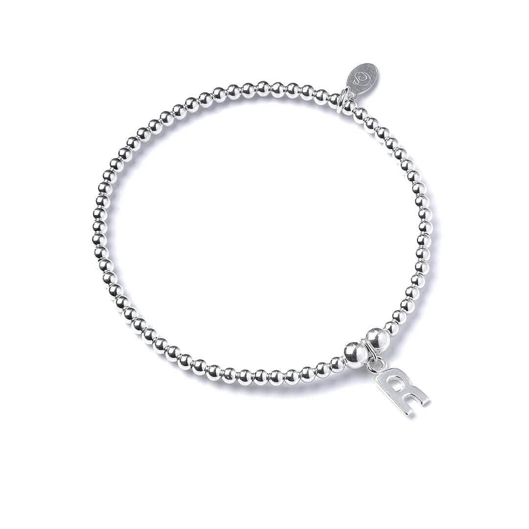 Mylee London Silver Letter Initial Sterling Ball Bead Bracelet - No - R