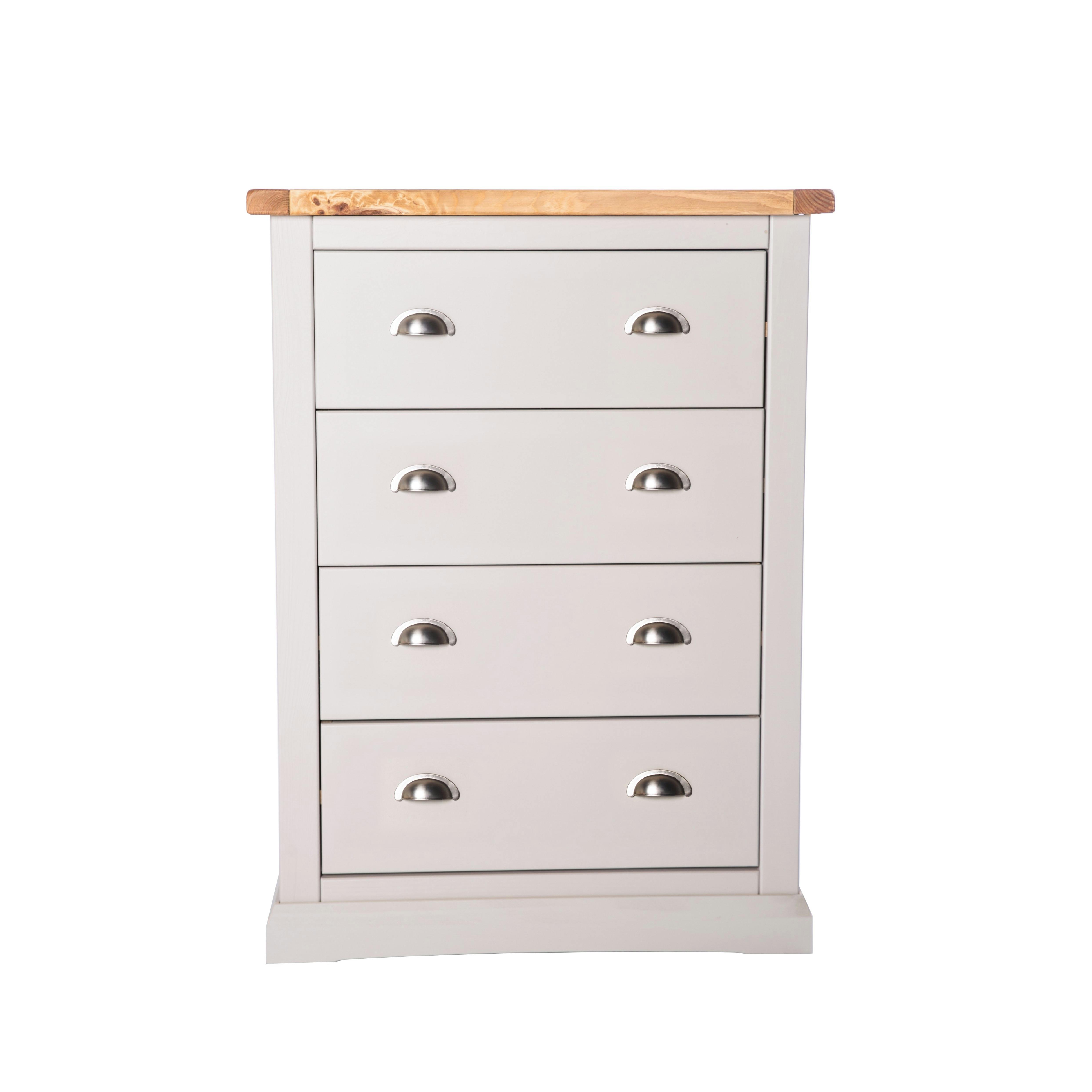 Cabinet Bits Loreo 4 Drawer Chest Of Drawers With Chrome Cup Handle - Image 3