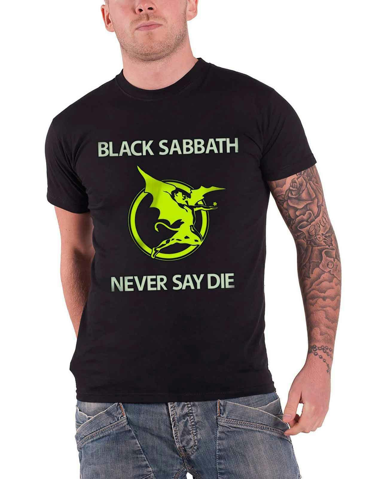 Paradiso Clothing Unisex Black Sabbath Never Say Die Demon T Shirt - Xl
