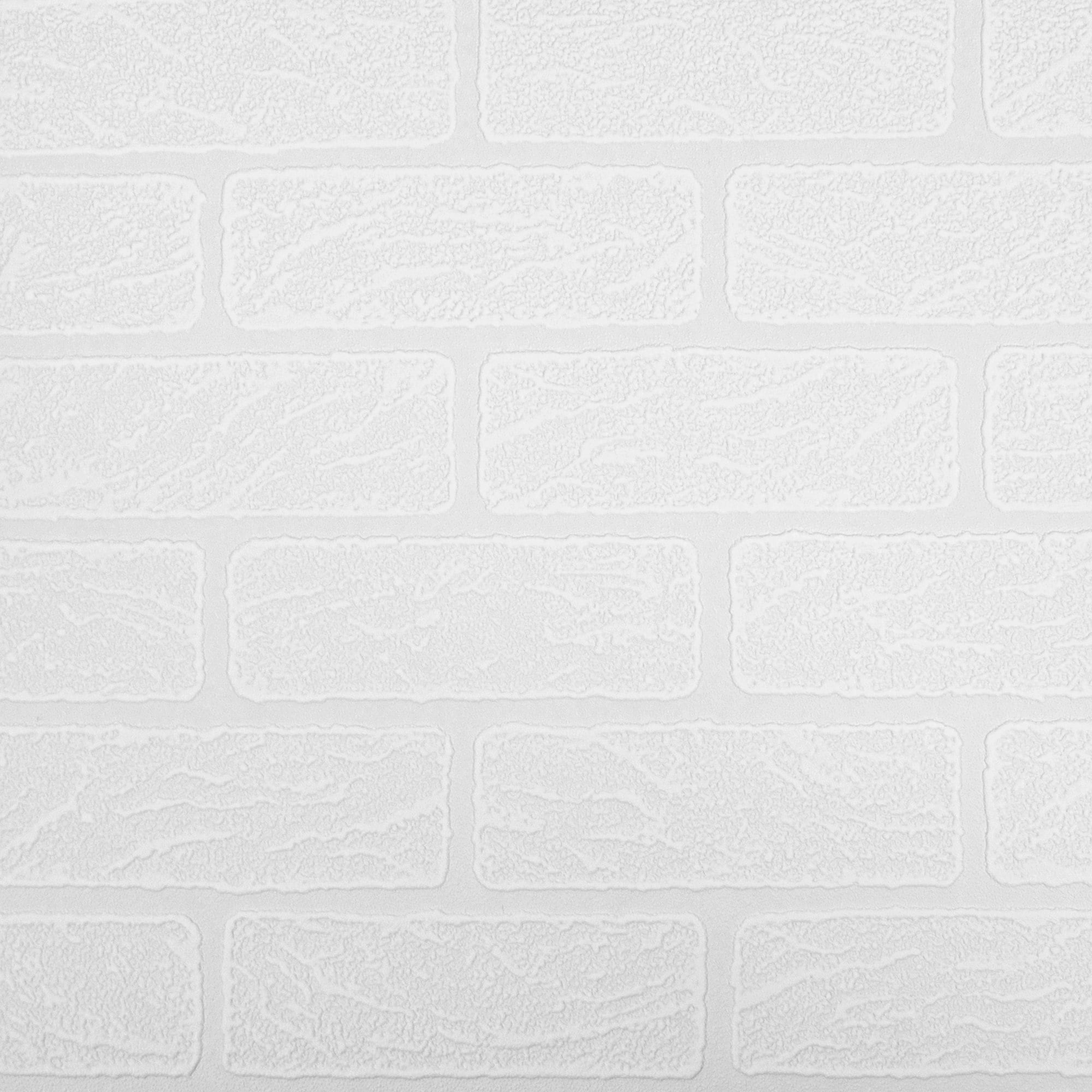 Superfresco Paintable White Brick Effect Textured Wallpaper - Durable - 10M