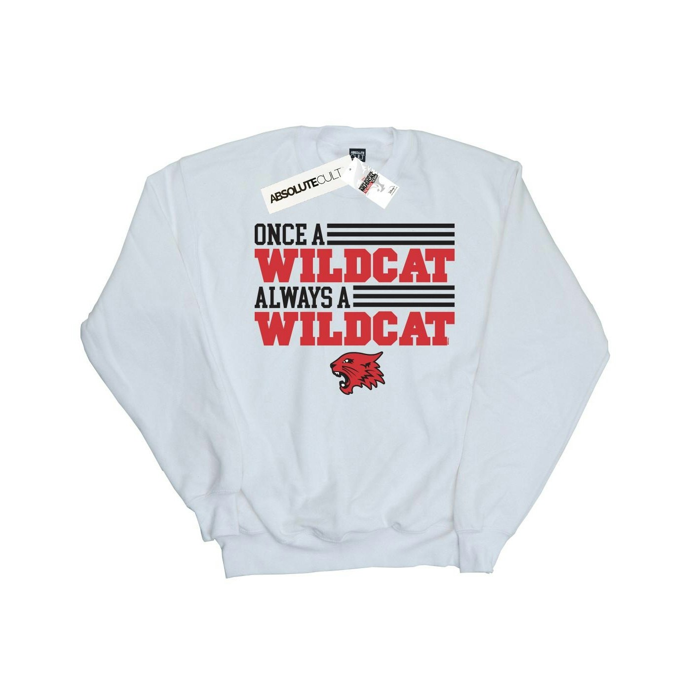 Disney Women's White / High School Musical The Musical Once A Wildcat Sweatshirt - Large