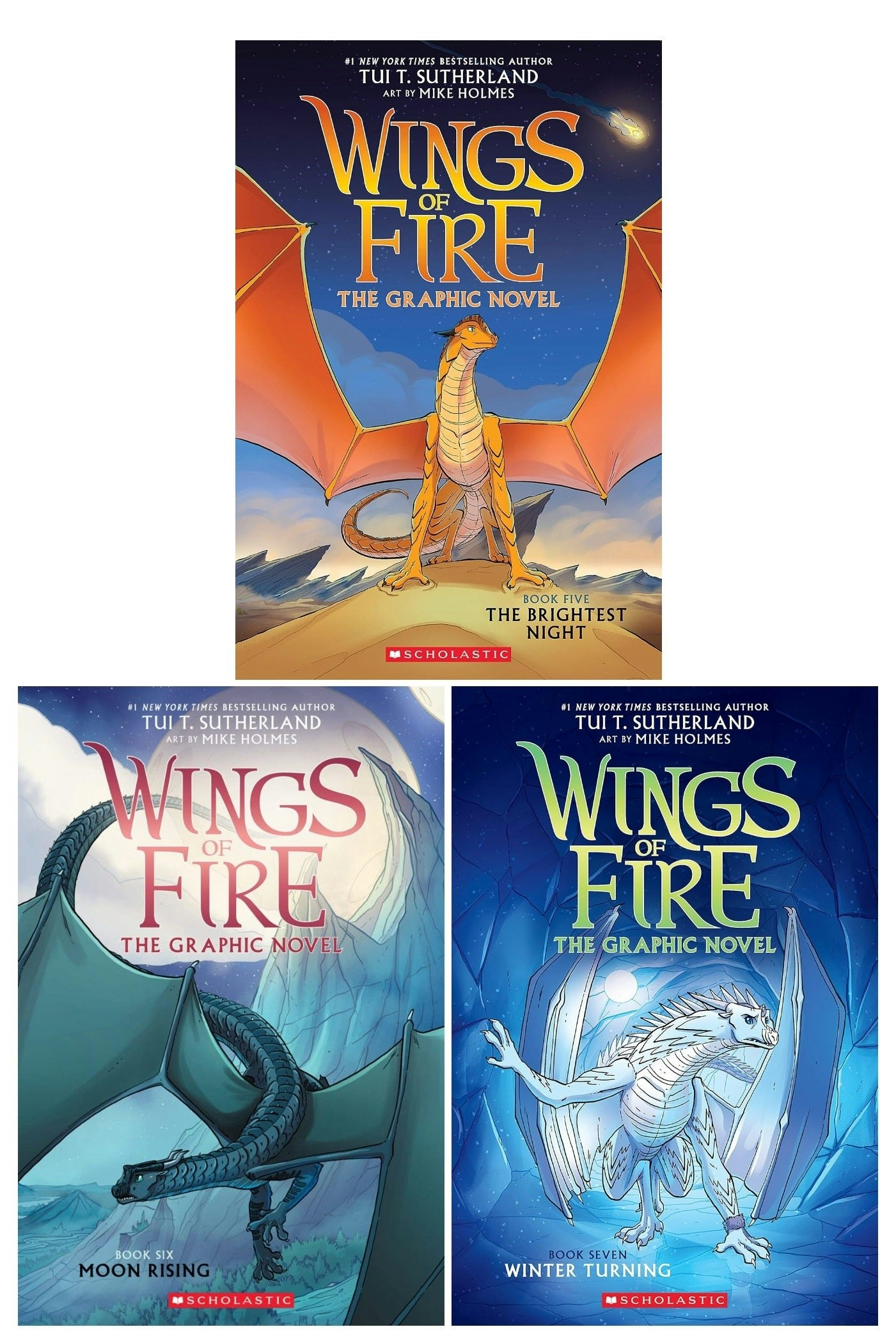 Scholastic Wings Of Fire Graphic Novels Books Collection Set (Books 5-7) By Tui T. Sutherland Size 3
