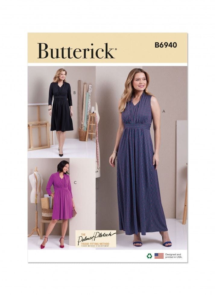 Butterick Women's Sewing Pattern 6940, Dresses For D5 (4-6-8-10-12) - Intermediate - P5 (12-14-16-18-20)