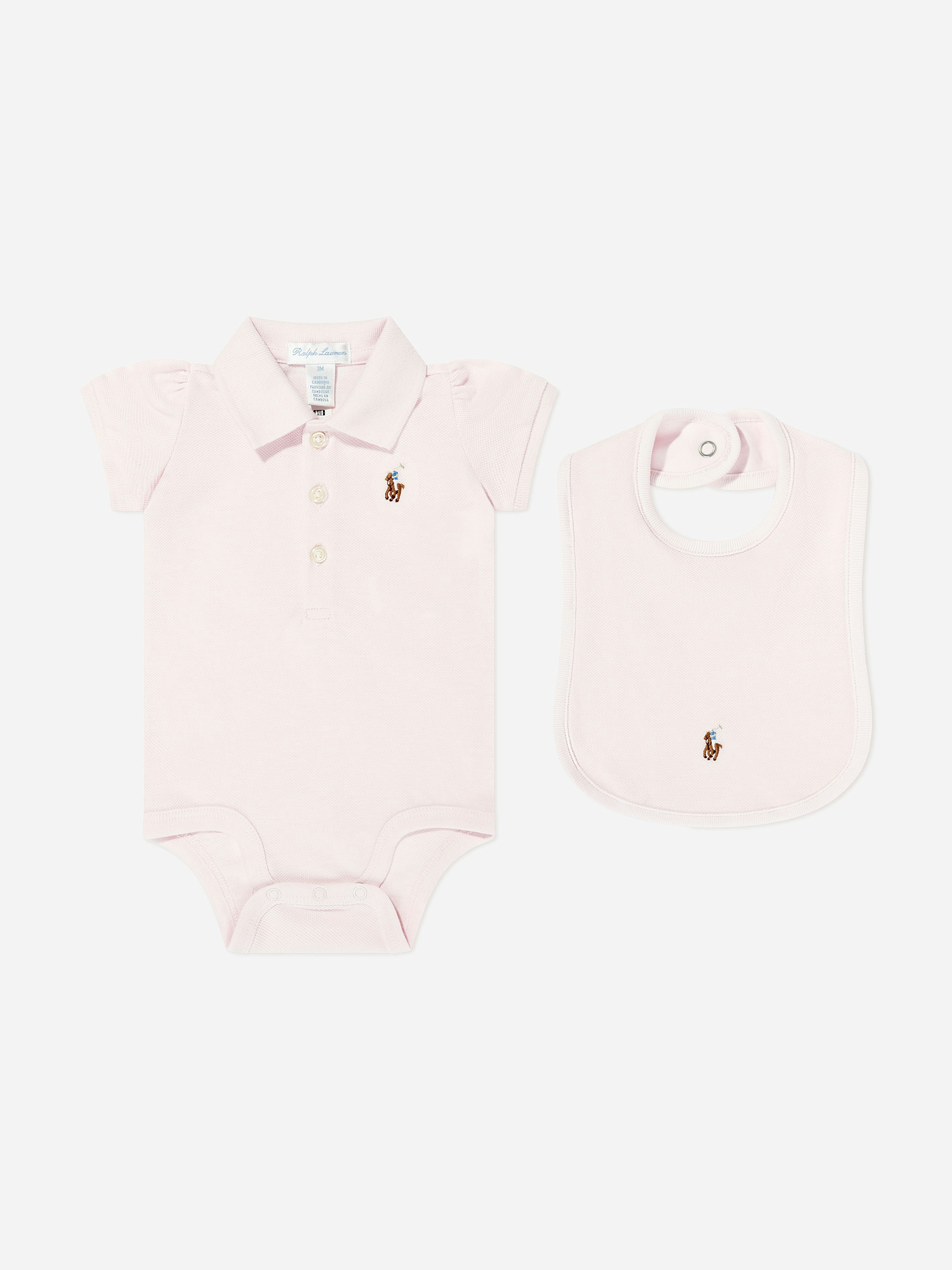 Ralph Lauren Kids Girls Pink Ralph Lauren Baby Bodysuit Gift Set In - 9 Mths