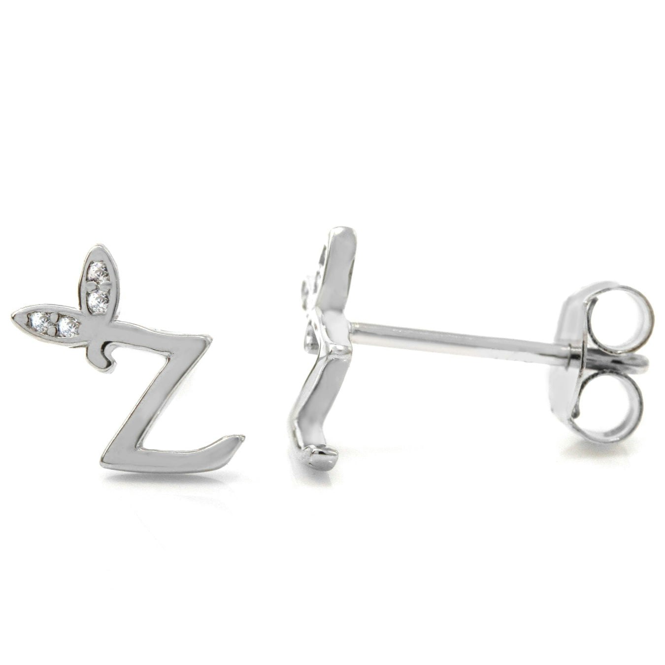 Say It With Winged Initial Earrings, Z, Women - Image 3