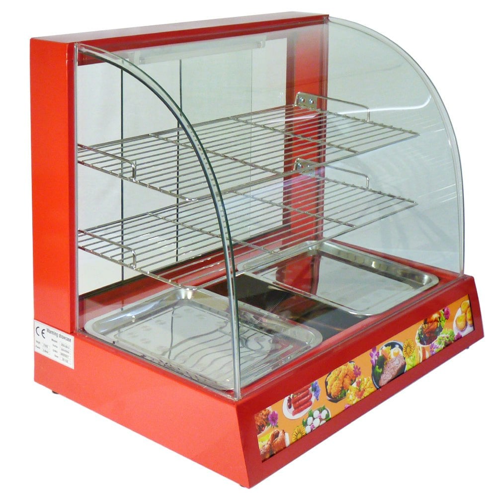 Kukoo Red/Light 60Cm Wide Glass Food Warmer