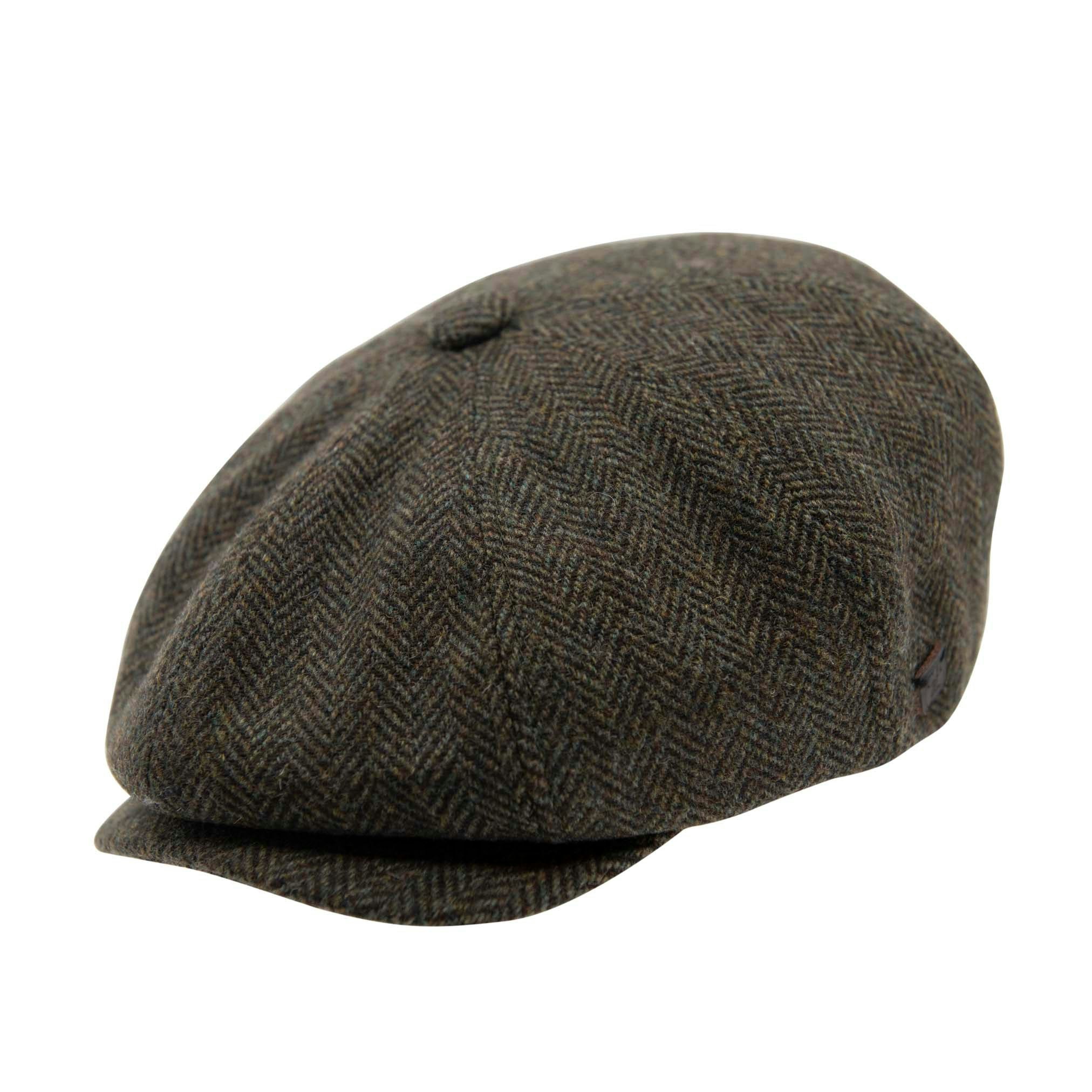 Carlyle Heath & Co. Boys Brown Carlyle Heath Jumbo Herringbone News Cap - Medium - Herringbone