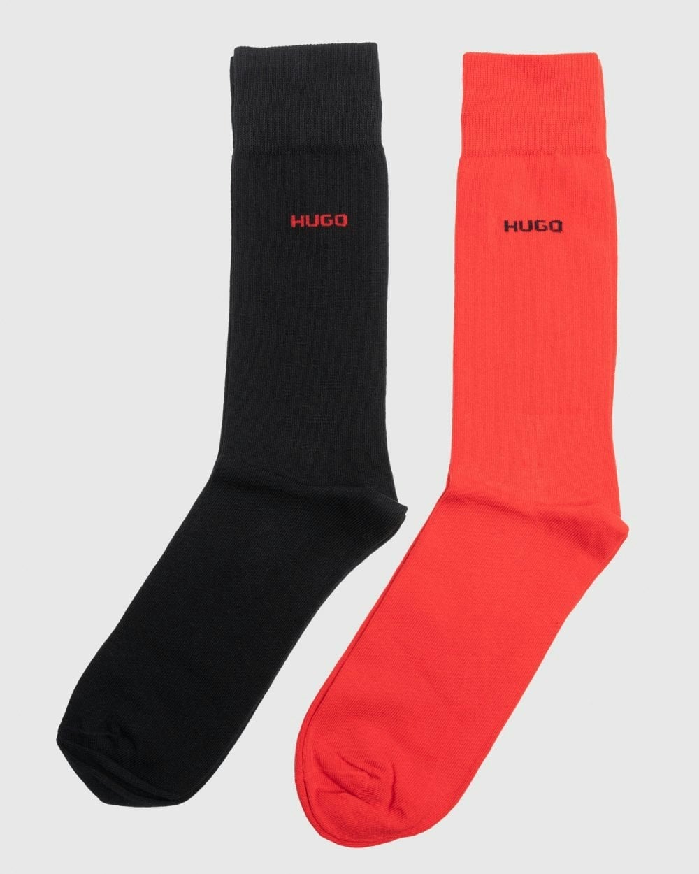 Hugo Men's Red 2 Pack Rs Uni Colour Socks Nos - 693 - 693 - Uk9-12 Eu43-46 Us10-13