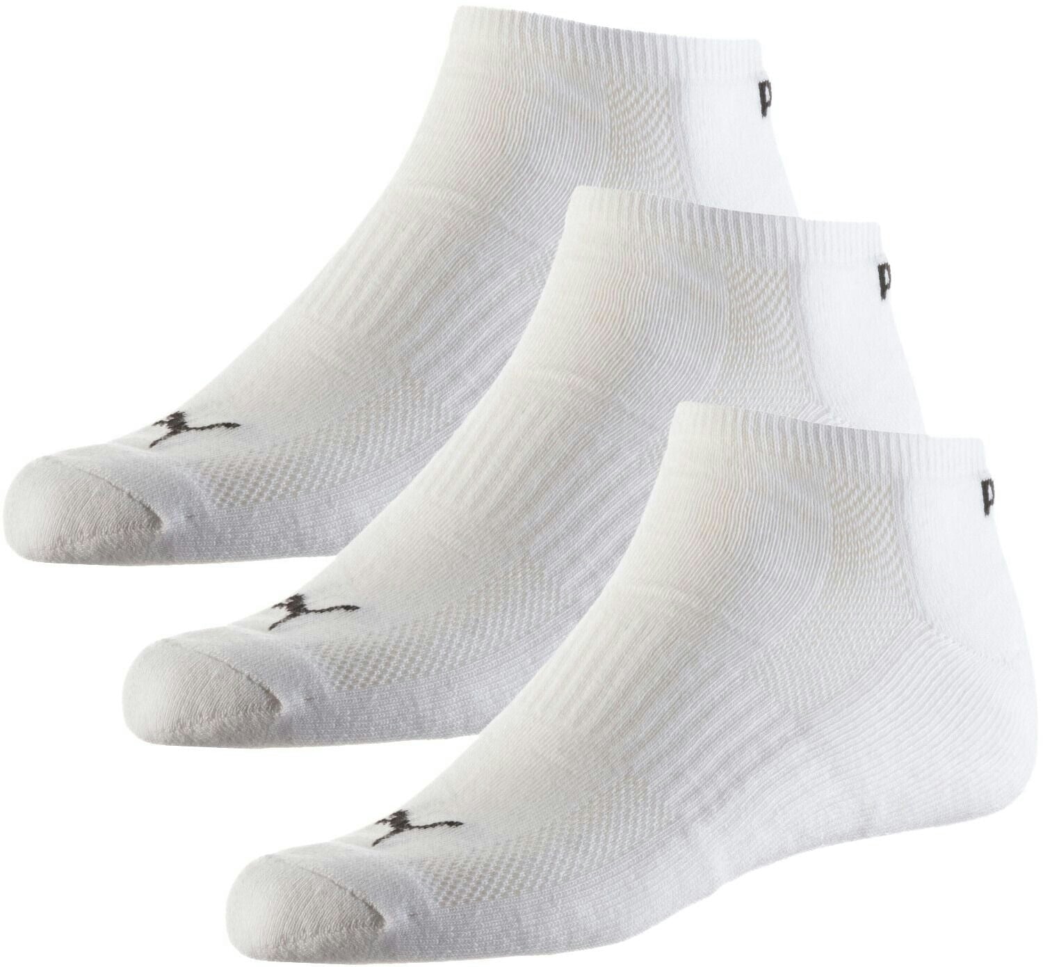 Puma White 3-Pack Sports Trainer Socks, - Eur 39-42