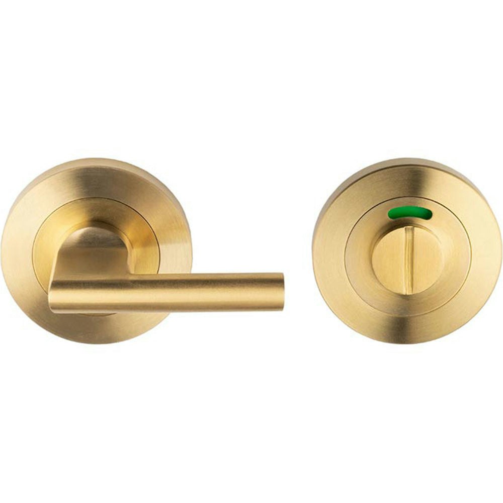 Rackhams Loops Disabled Thumbturn Handle With Release With Indicator Satin Brass Pvd