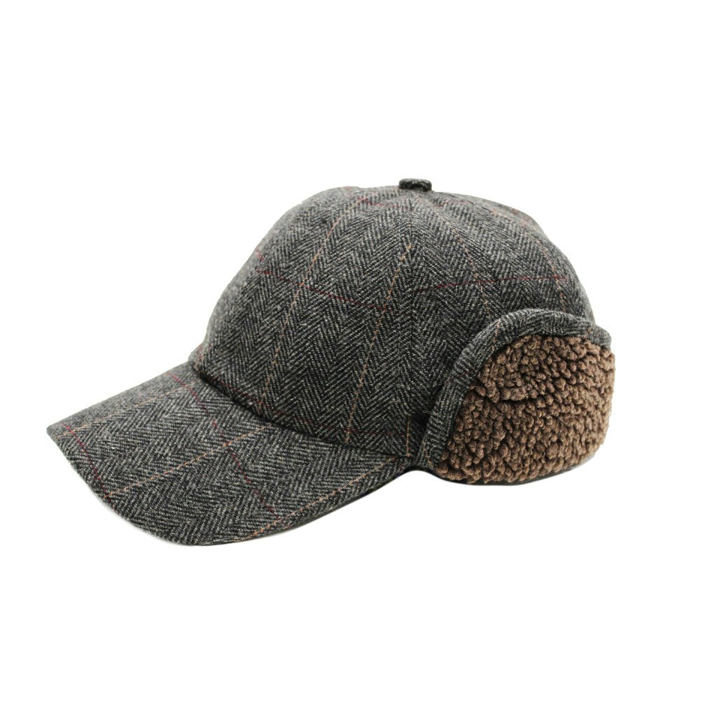 Heritage Traditions Grey Heritage Borg Trapper Hat - M/L - Herringbone