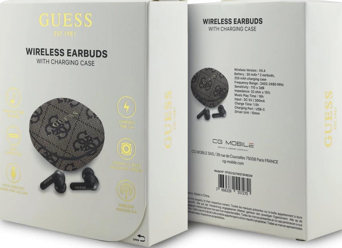 Guess Brown 4G Classic Metal Logo Tws Enc Earphones - Gutwst3p4egw