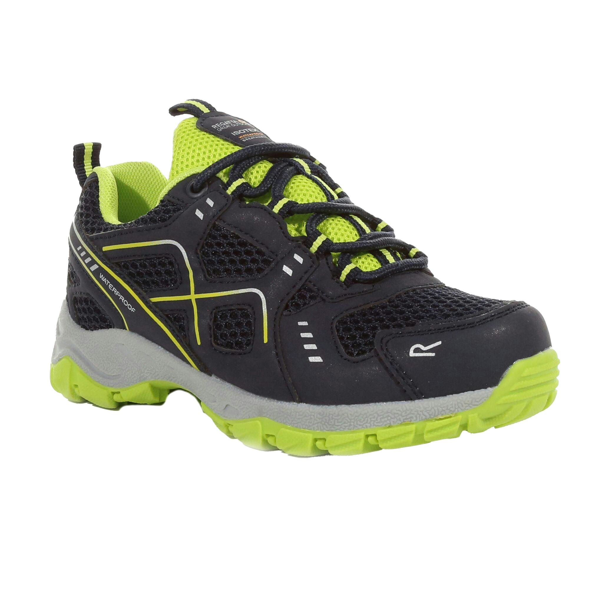 Regatta Kids Vendeavour Walking Shoes - Navy/Lime Punch - Navy/Lime Punch - 6 Uk - 58% Polyurathane/42% Polyester