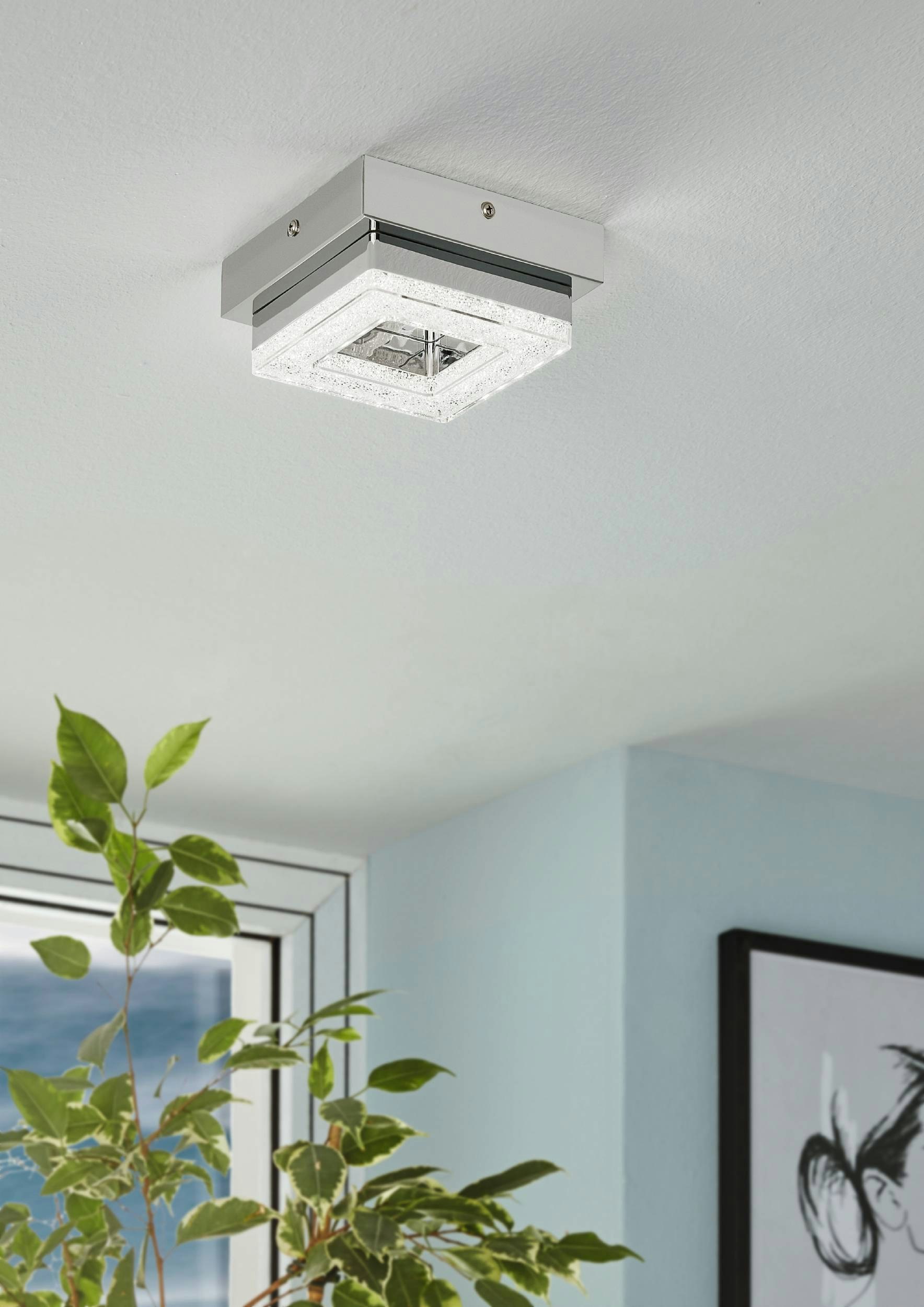 Eglo Light Fradelo Led Chrome/Crystal Wall And Ceiling - Chrome - Steel - Ceiling