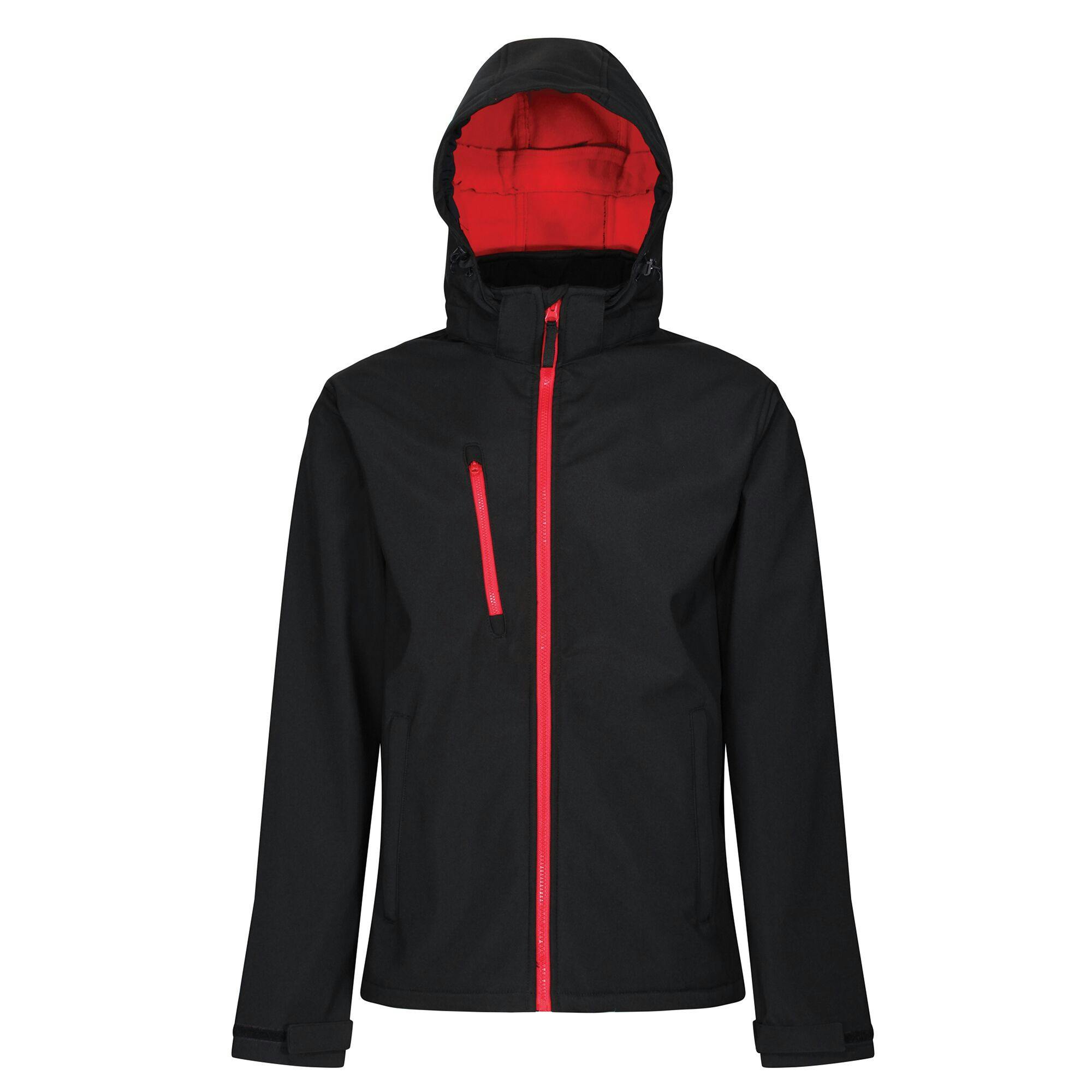 Regatta Men's Black/Red Professional 3 Layer Membrane Soft Shell Jacket - S - 100% Polyester