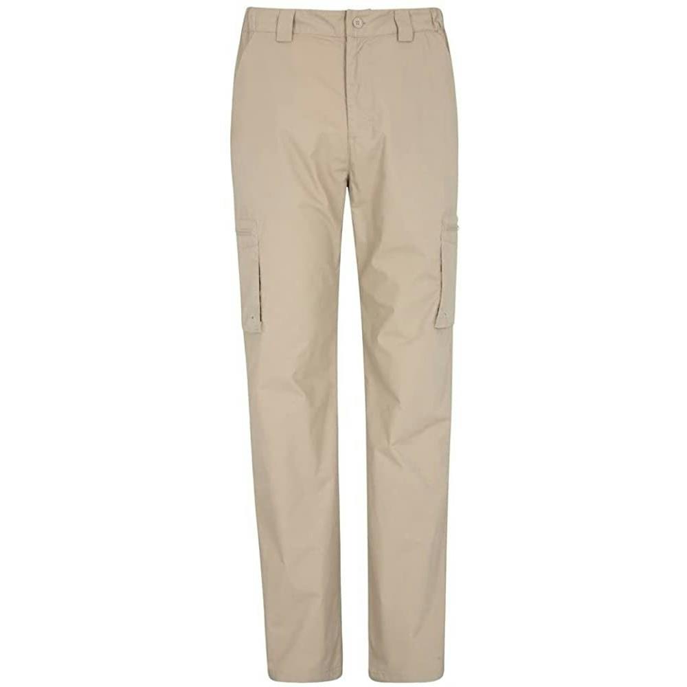 Mountain Warehouse Men's Dark/Beige Trek Ii Cargo Trousers - 30R - 65% Polyester/35% Cotton