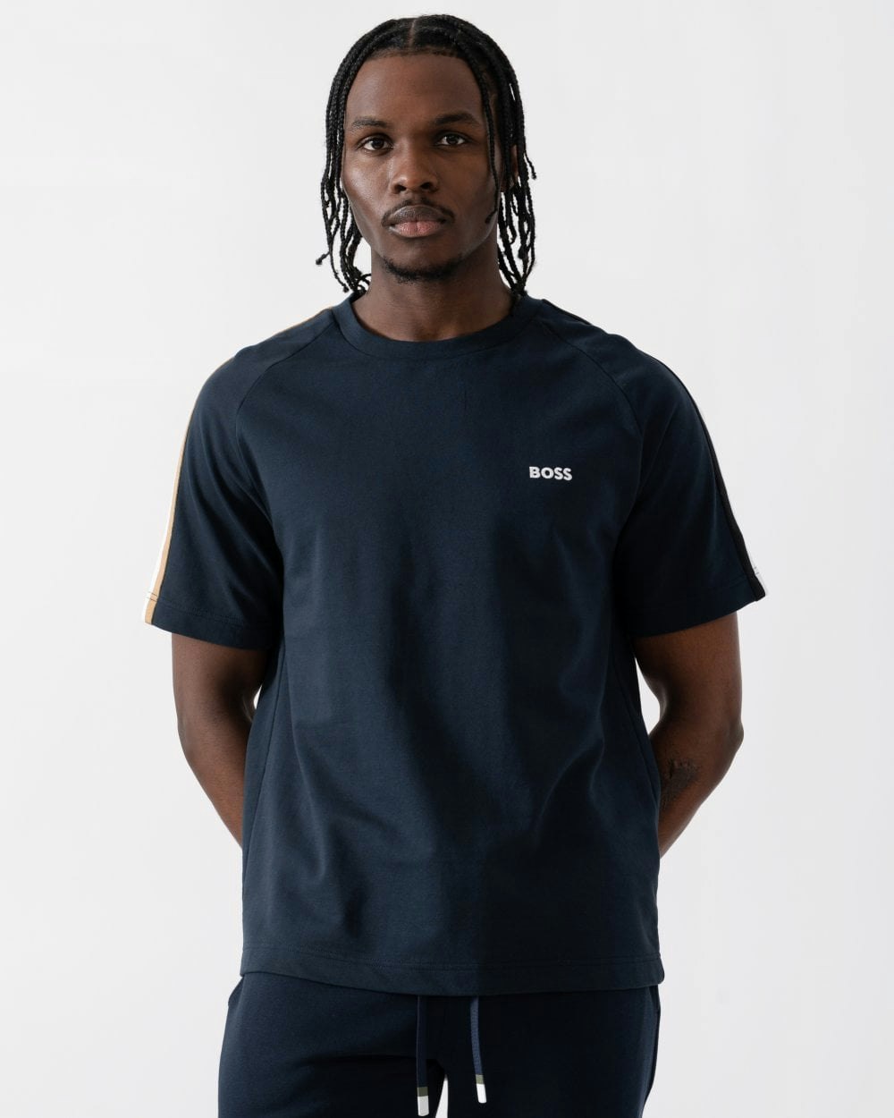 Boss Men's Orange/Dark/Blue Iconic Loungewear T-Shirt 50527544 - 403 - M