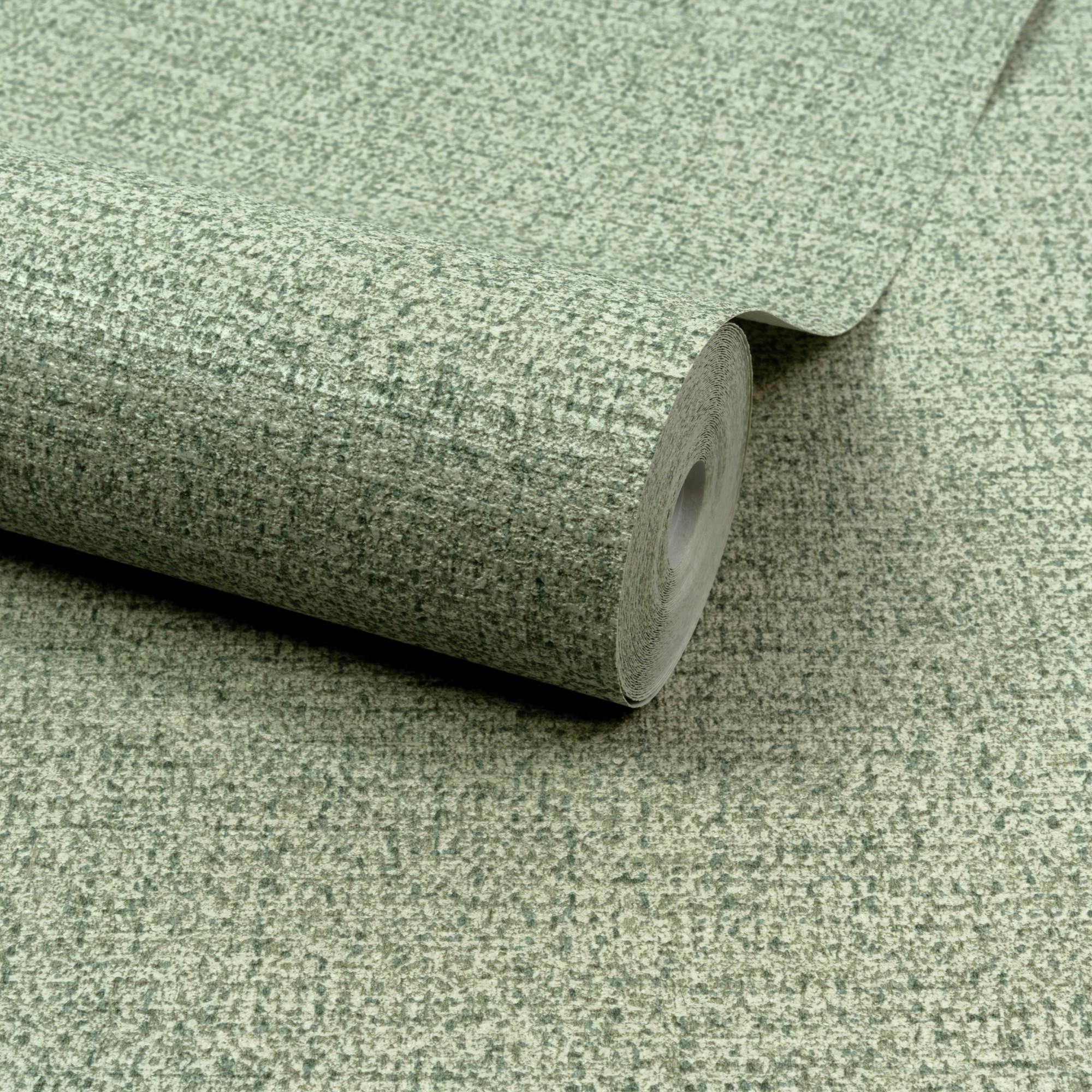 Rackhams Green/Cyan Boutique Mysore Twill Plain Fabric Luxury Weight Embossed Wallpaper,