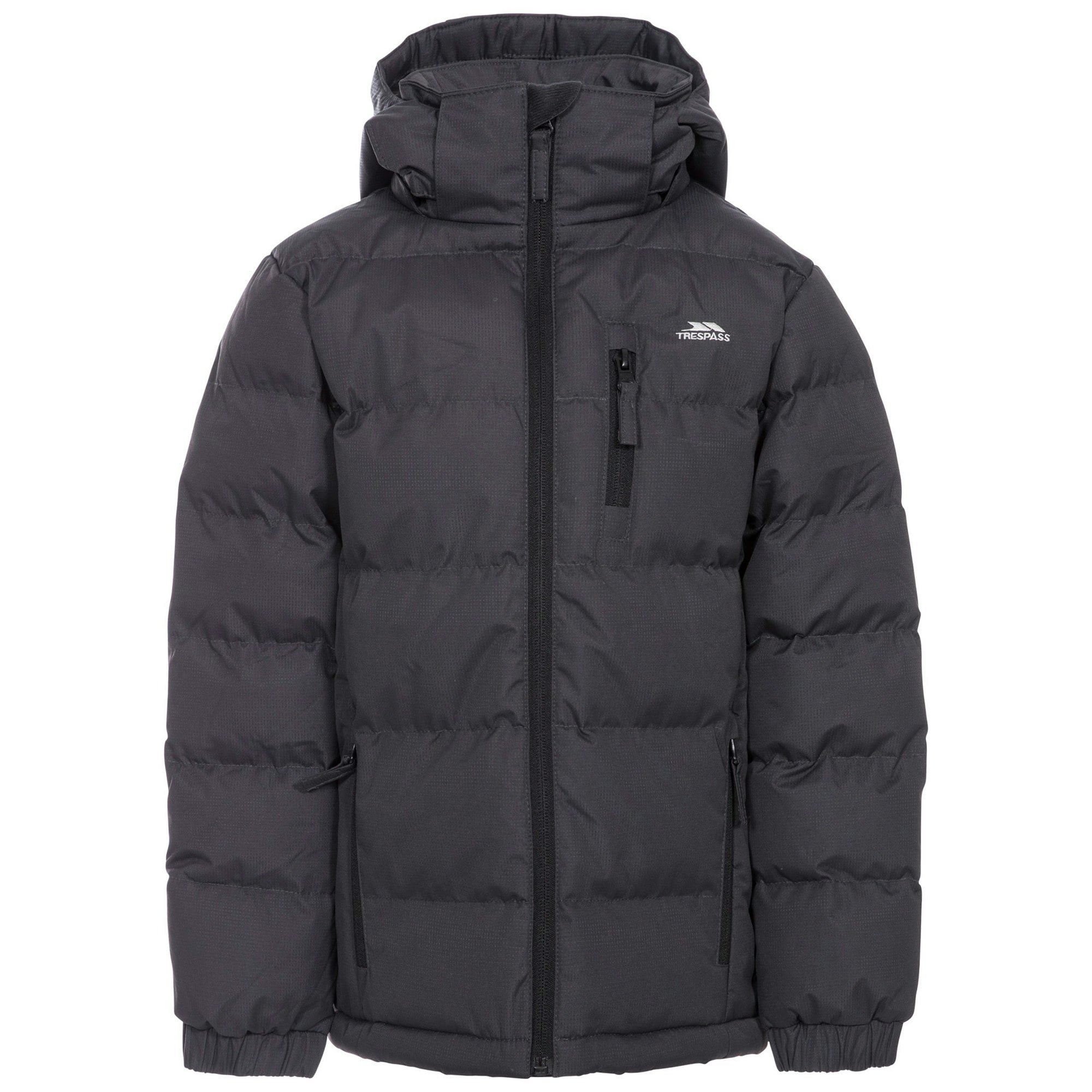 Trespass Boys Dark/Grey Tuff Hooded Jacket - 11/12