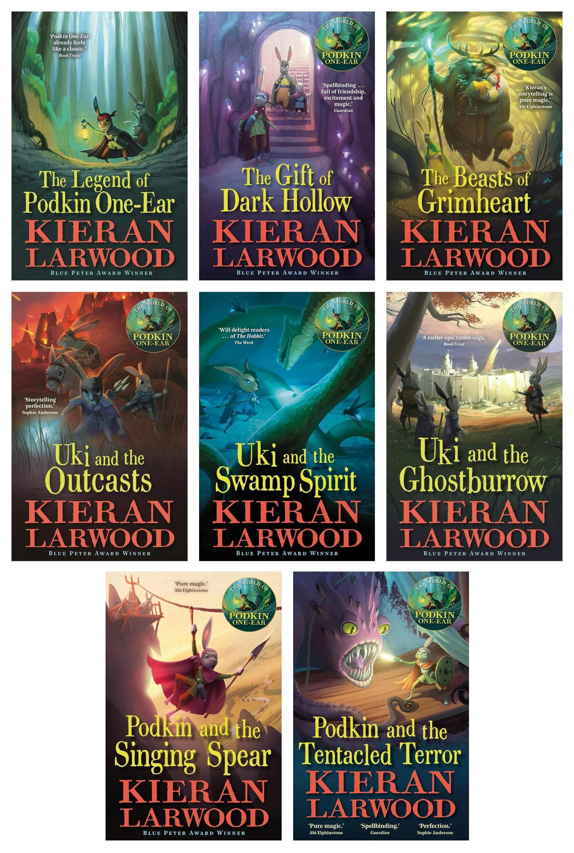 Various Publishers Dark The World Of Podkin One-Ear 8 Books Collection Set (Books 1-8) By Kieran Larwood - Five Realms Series