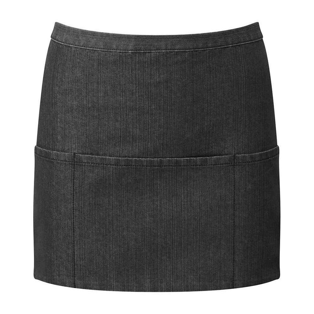 Premier Unisex True Black Colours 3 Pocket Apron In - Image 3