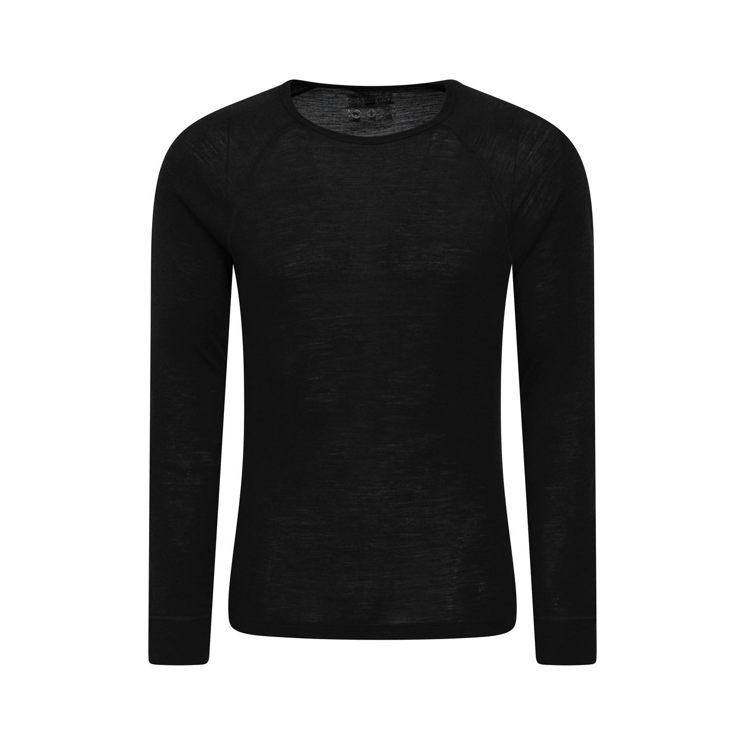 Mountain Warehouse Men's Black Merino Wool Thermal Top - 4XL - 80% Merino Wool/20% Polyester