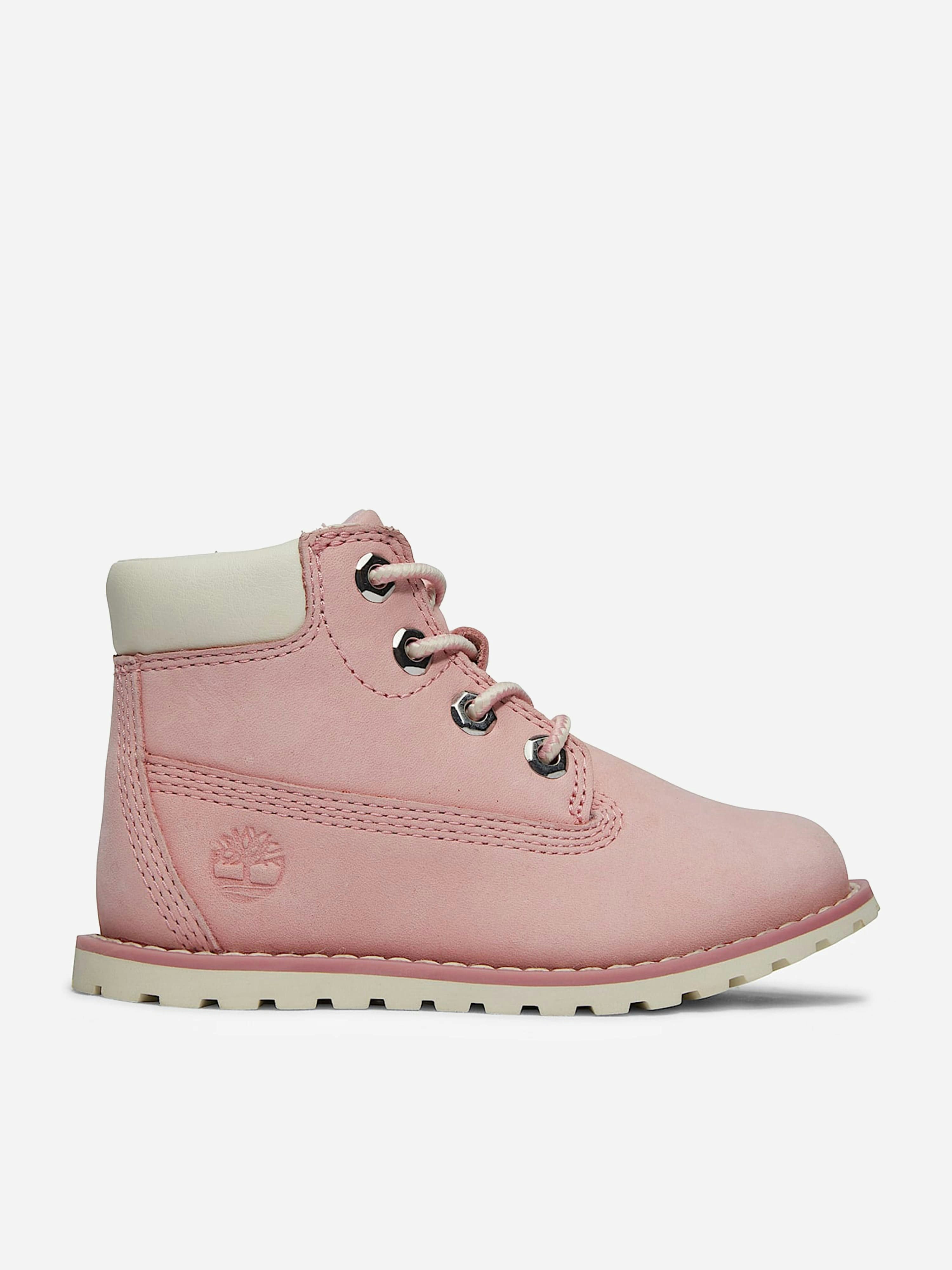 Timberland Girls Pink Pokey Pine Mid Lace Up Boots With Zip In - Eu 28 Uk 10 Us 10.5