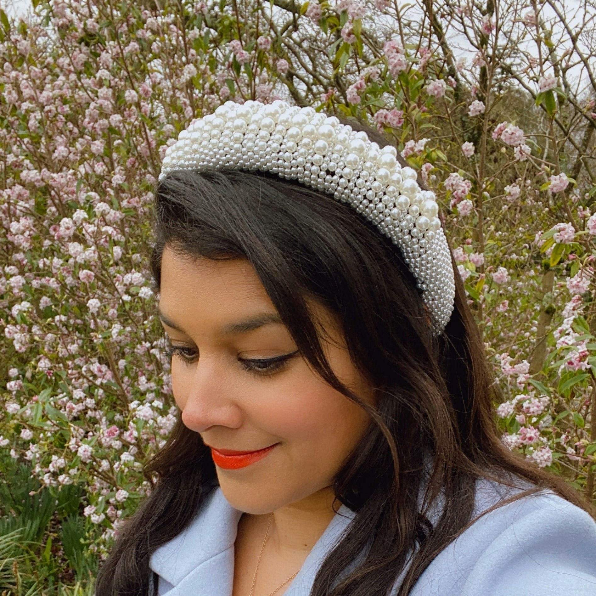Queenmee Accessories Black/Dark Pearl Padded Headband - Featured On This Morning