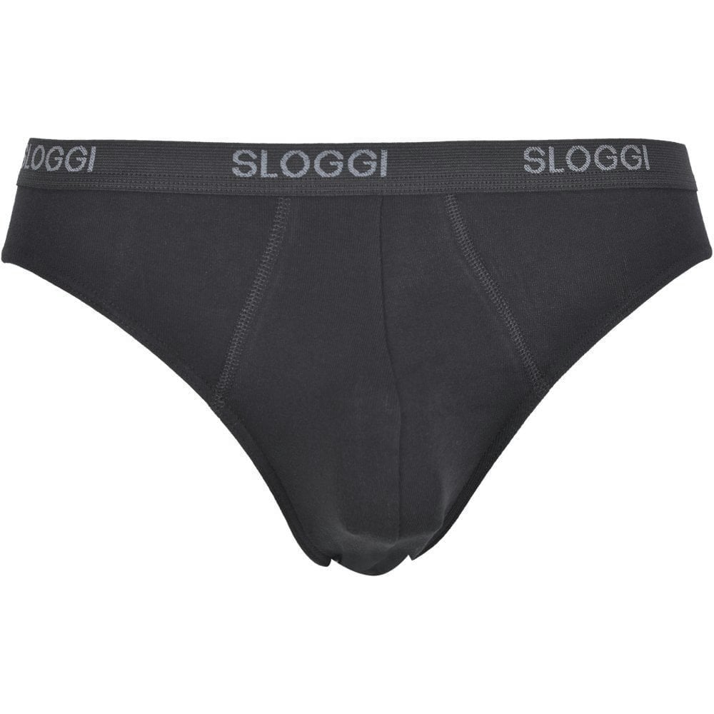 Sloggi Men's Black Basic Mini Brief, - M