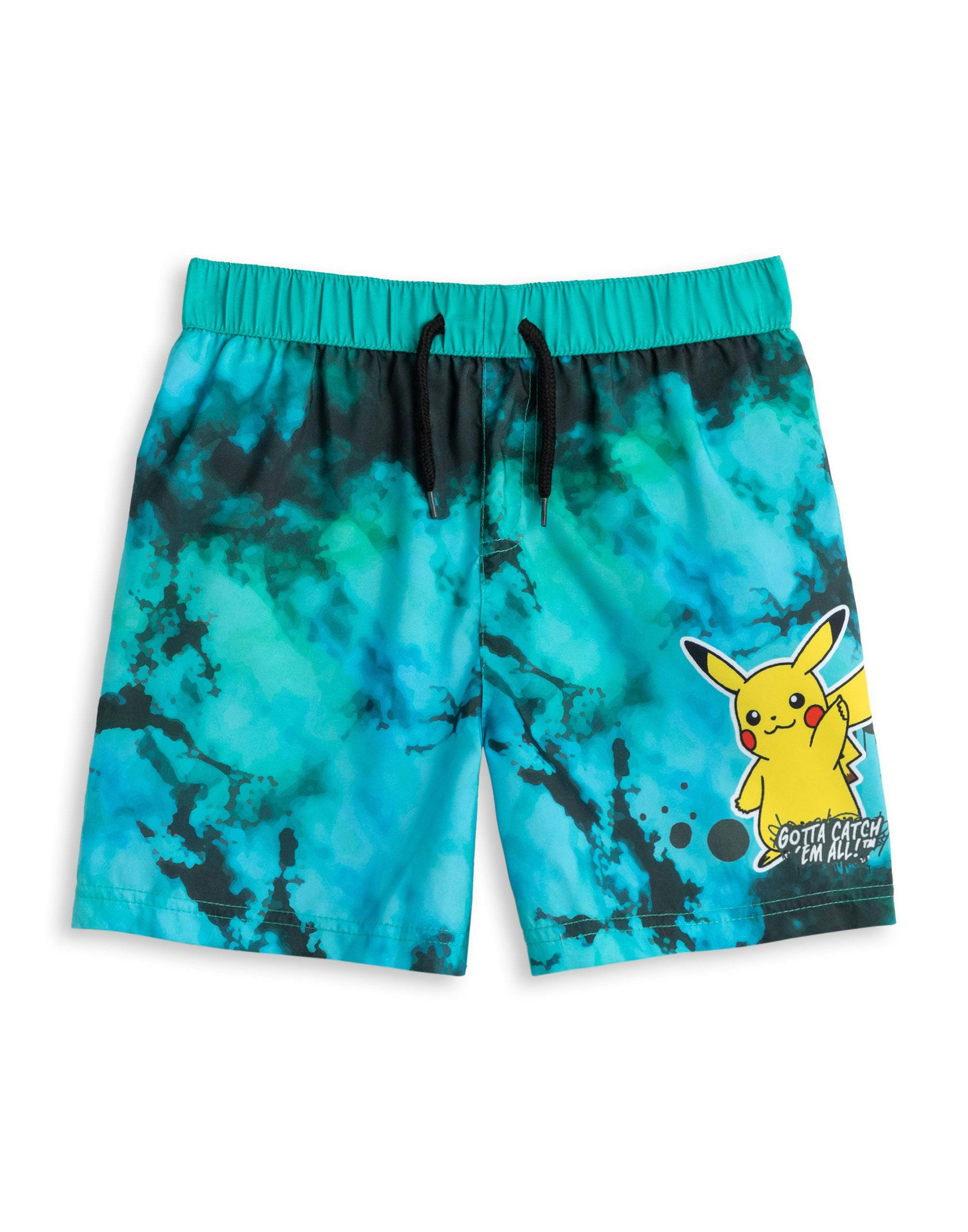 Vanilla Underground Boys Green Pokemon Pikachu Swim Shorts - 10-11 Years