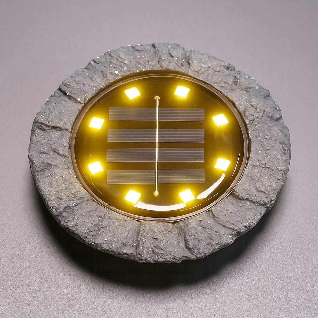 Milagro Grey Rock Solar Lamp 3000K Ip44