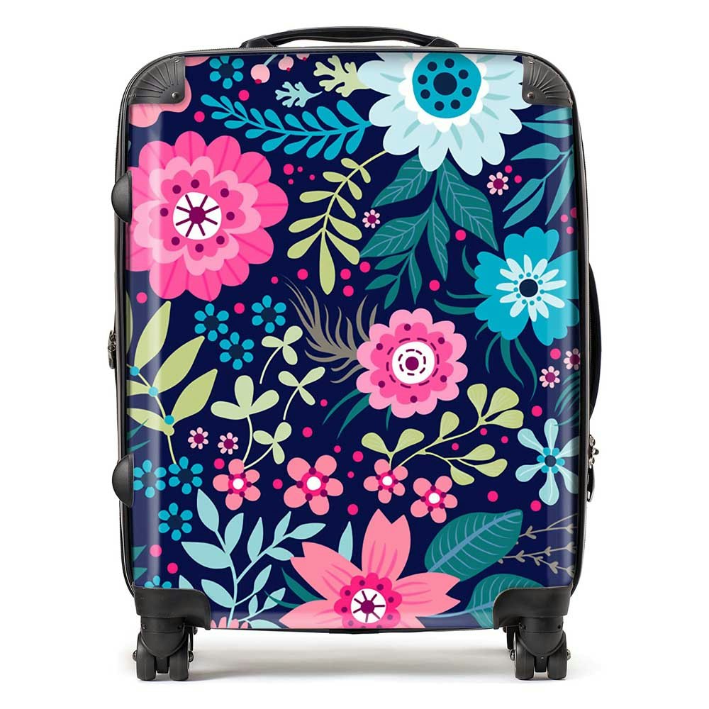 Warren Reed Cute Colourful Flower Pattern Suitcase - Large