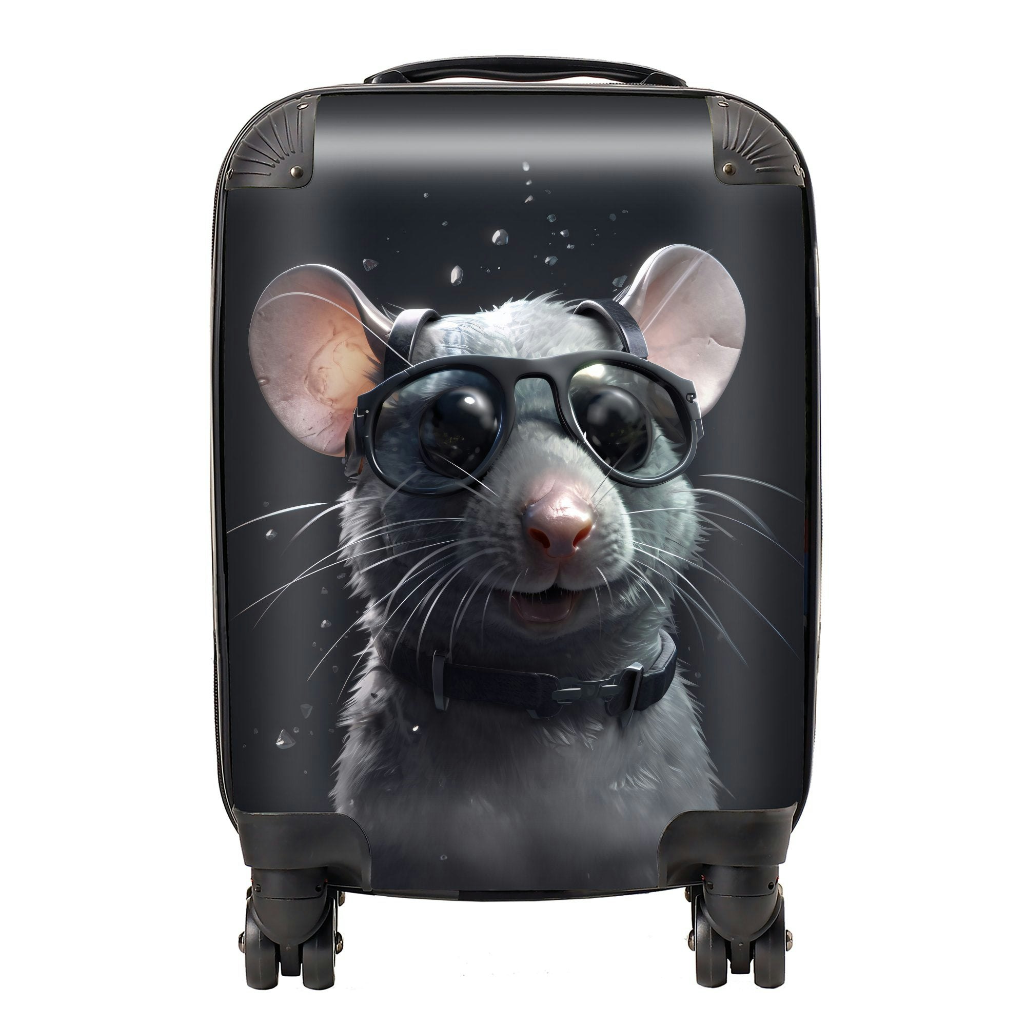 Warren Reed Splashart Rat In Glasses Suitcase - Mini Cabin