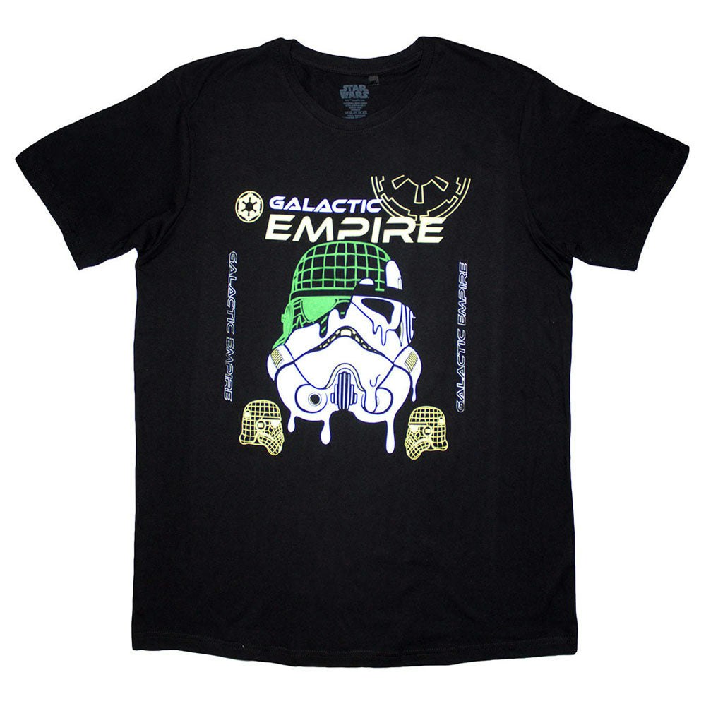 Paradiso Clothing Unisex Black Star Wars Galactic Empire Melted Mask T Shirt - S