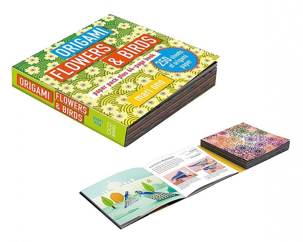 Origami Flowers and Birds: Paper pack plus 64-page book by Mari Ono (PB 2020) - Image 4