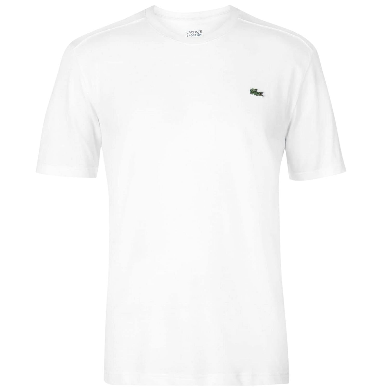 Lacoste Men's White Logo Premium Cotton T-Shirt - 6XL - 100% Cotton