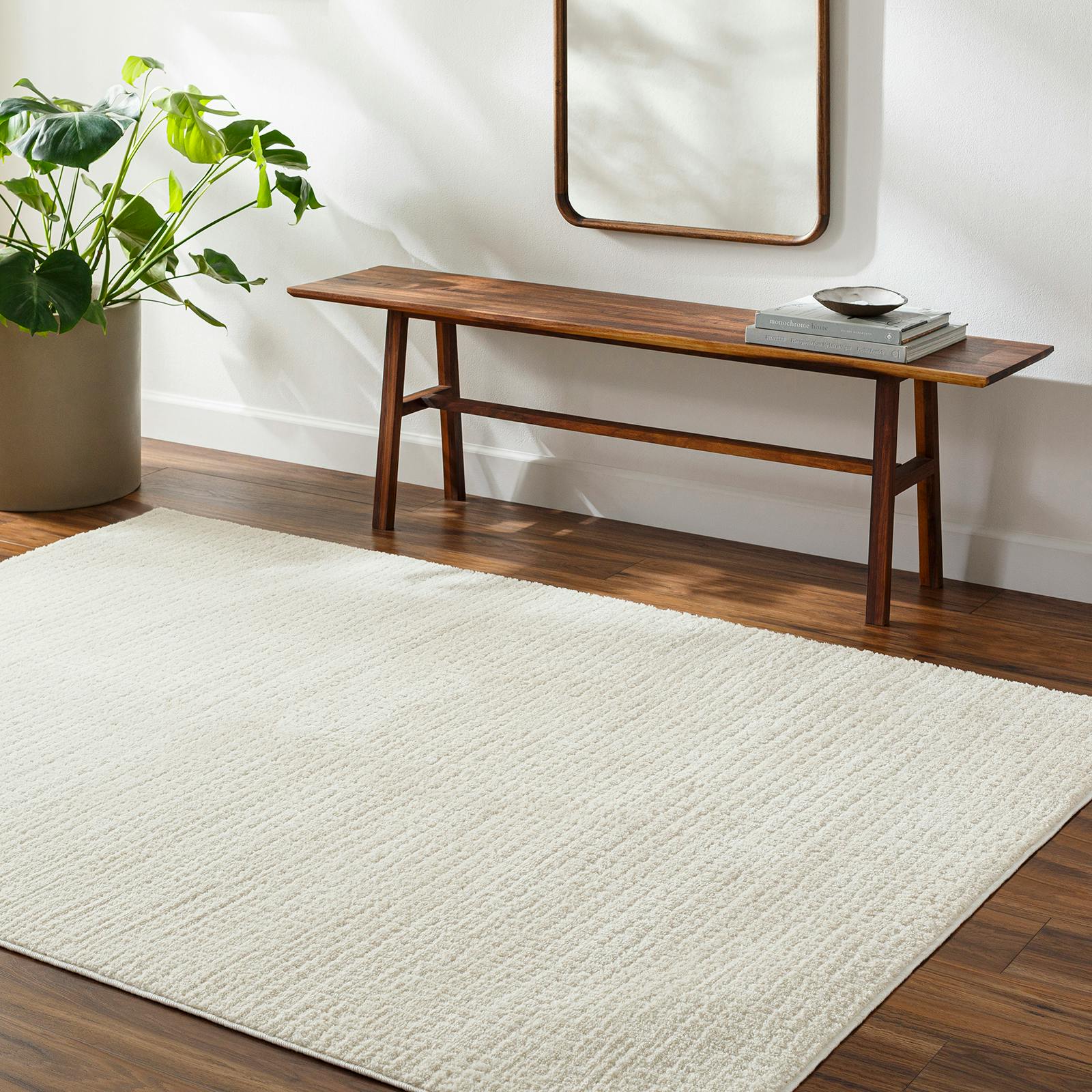 Livabliss Ivory/White Freud-Modern Off- High Pile Rug - 200 X 275 Cm
