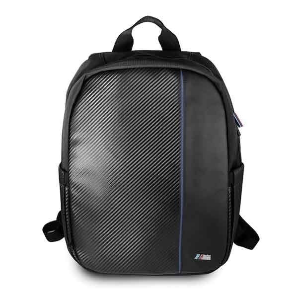 Bmw Black M Series Carbon Navy Stripe Laptop Bag For 15" - Bmbpco15capnbk