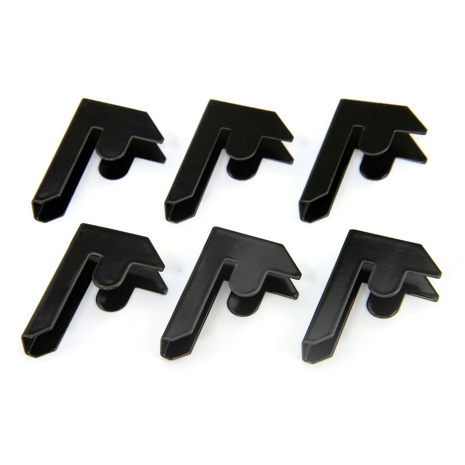 Monster Racking Black T-Rax Garage Shelving Bay Connector Clips, Pack Of 6,