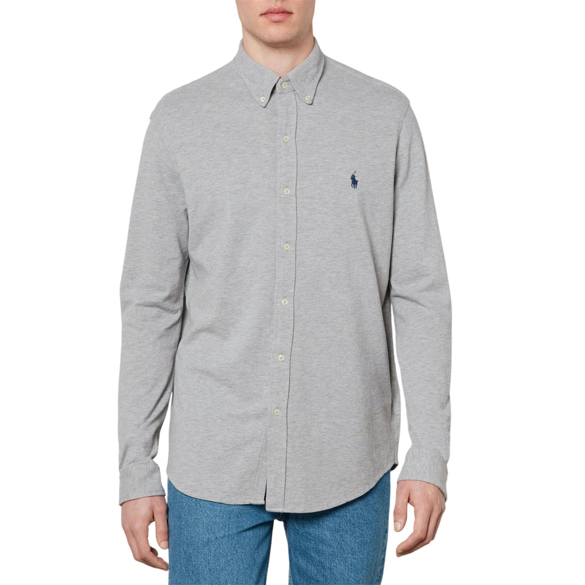 Ralph Lauren Men's Embroidered Logo Oxford Shirt - Heather - Xl - Heather - 100% Cotton