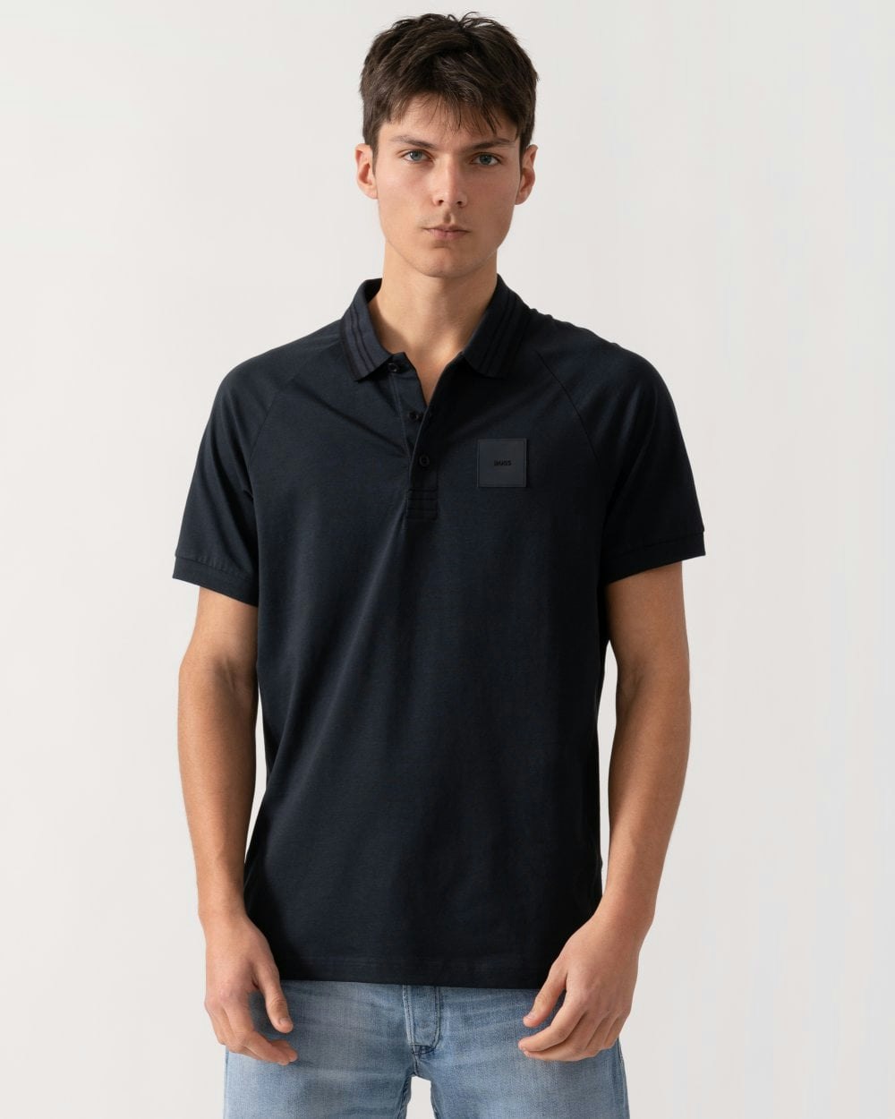 Boss Green Men's Green/Dark/Blue Boss Paddy Rib Polo Shirt - 402 - 402 - M