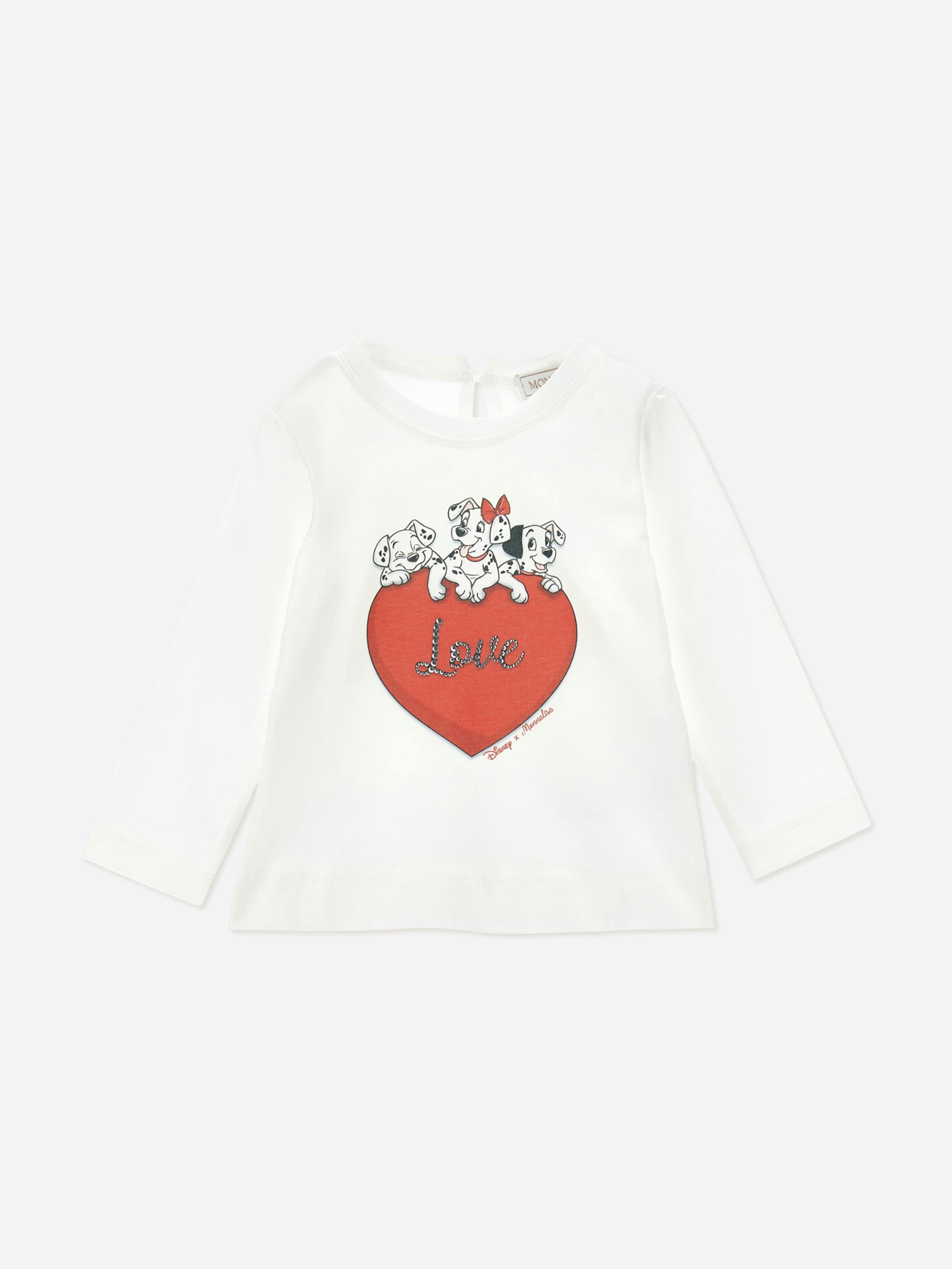 Monnalisa Women's Ivory Baby Girls Disney 101 Dalmations T-Shirt In - 3 Yrs