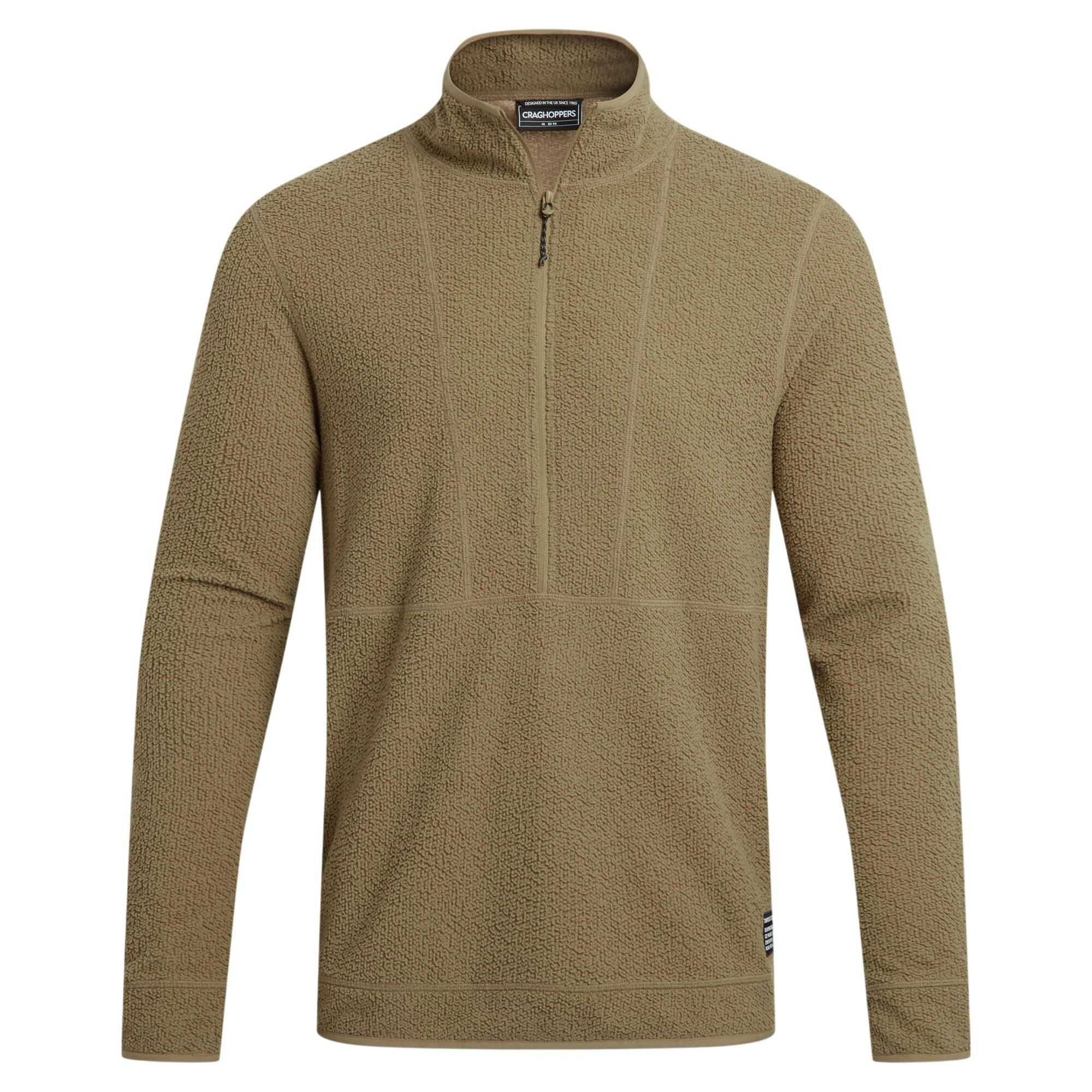 Craghoppers Men's Compresslite Half Zip Fleece Top - Cardamom - Xxl - Cardamom - 72% Recycled Polyester/20% Polyester/8% Viscose