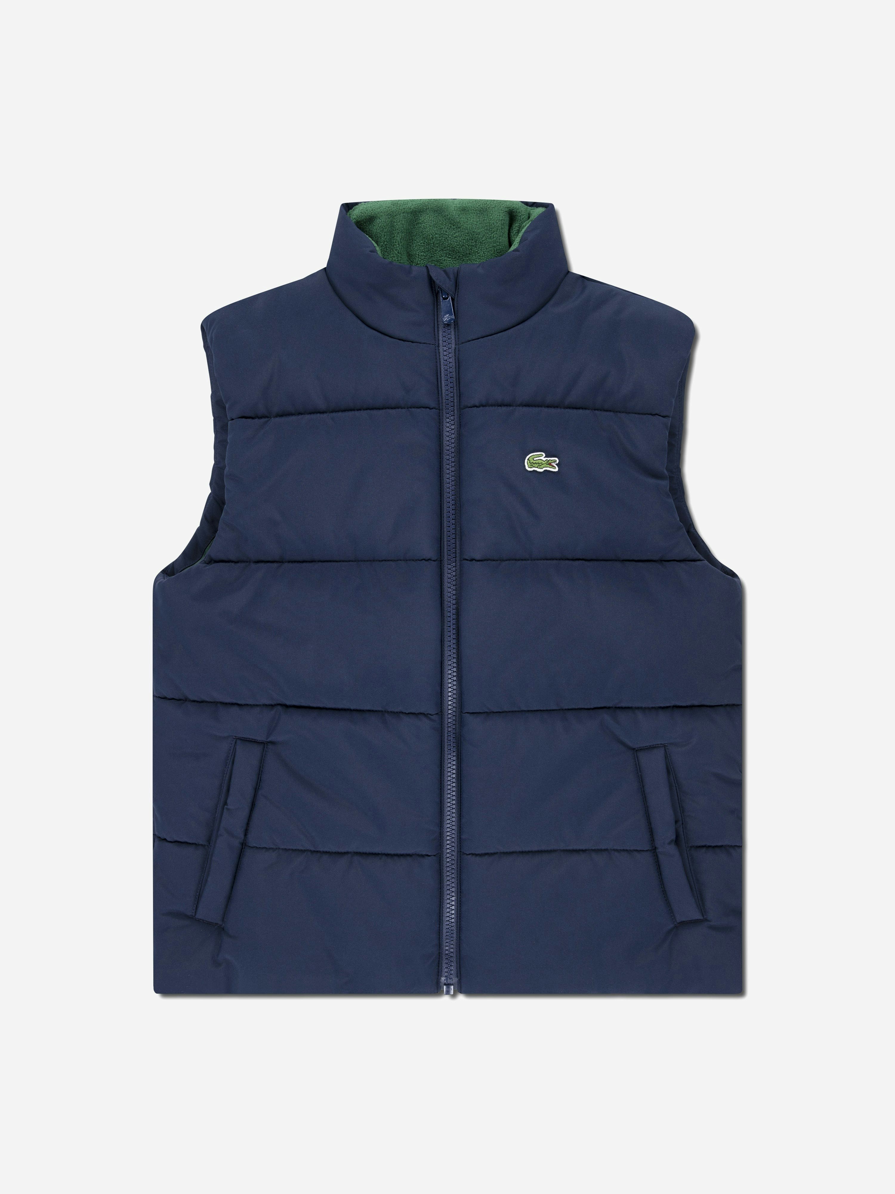 Lacoste Kids Blue Padded Gilet In Navy - Xl 16Yrs