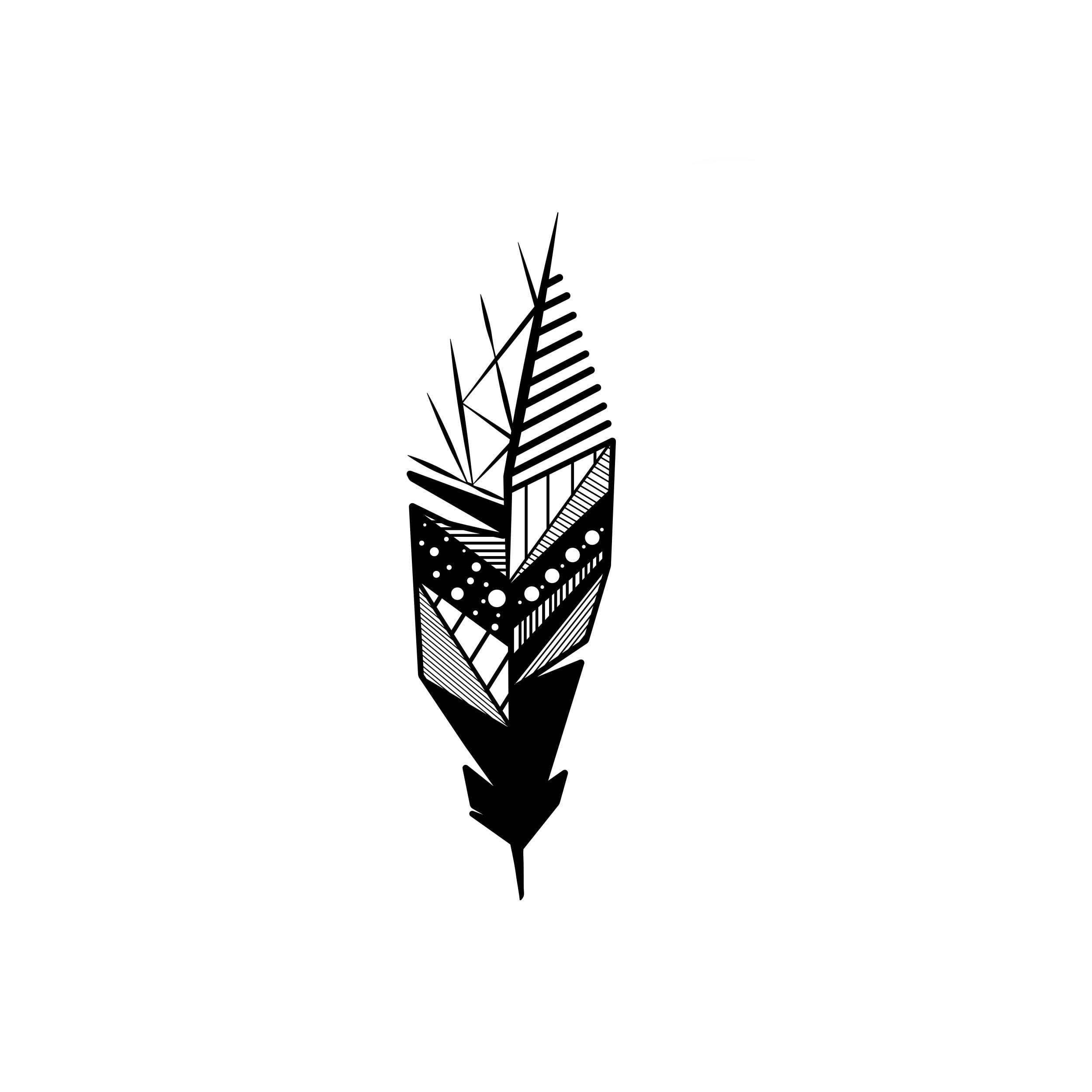 Decortie Black Minimalist Metal Feather Wall Art - 49cm Modern Elegant Home Decor - Image 4